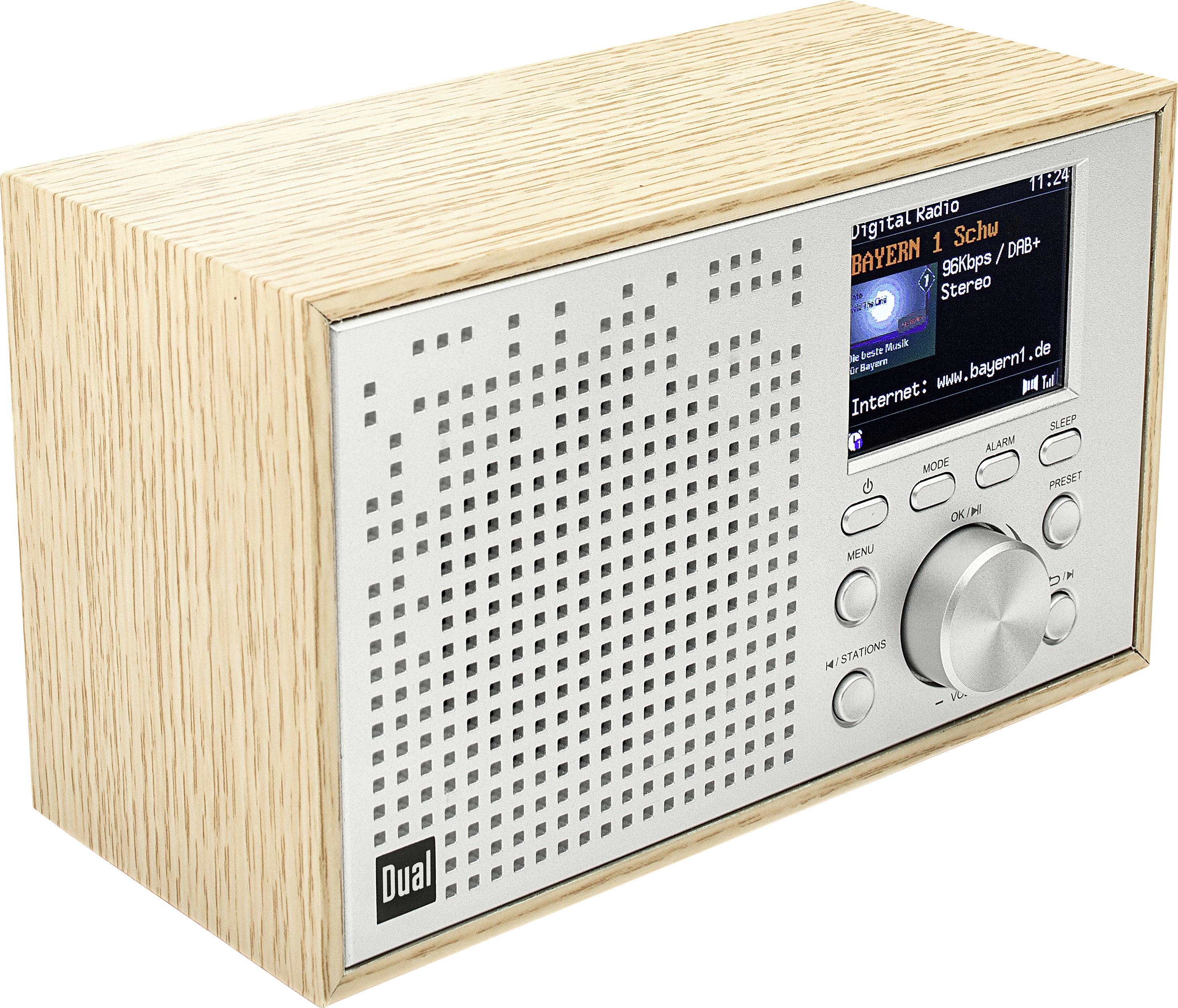 Dual DCR 100 Tischradio DAB+, UKW Bluetooth®, DAB+, UKW Weckfunktion Holz (hell)