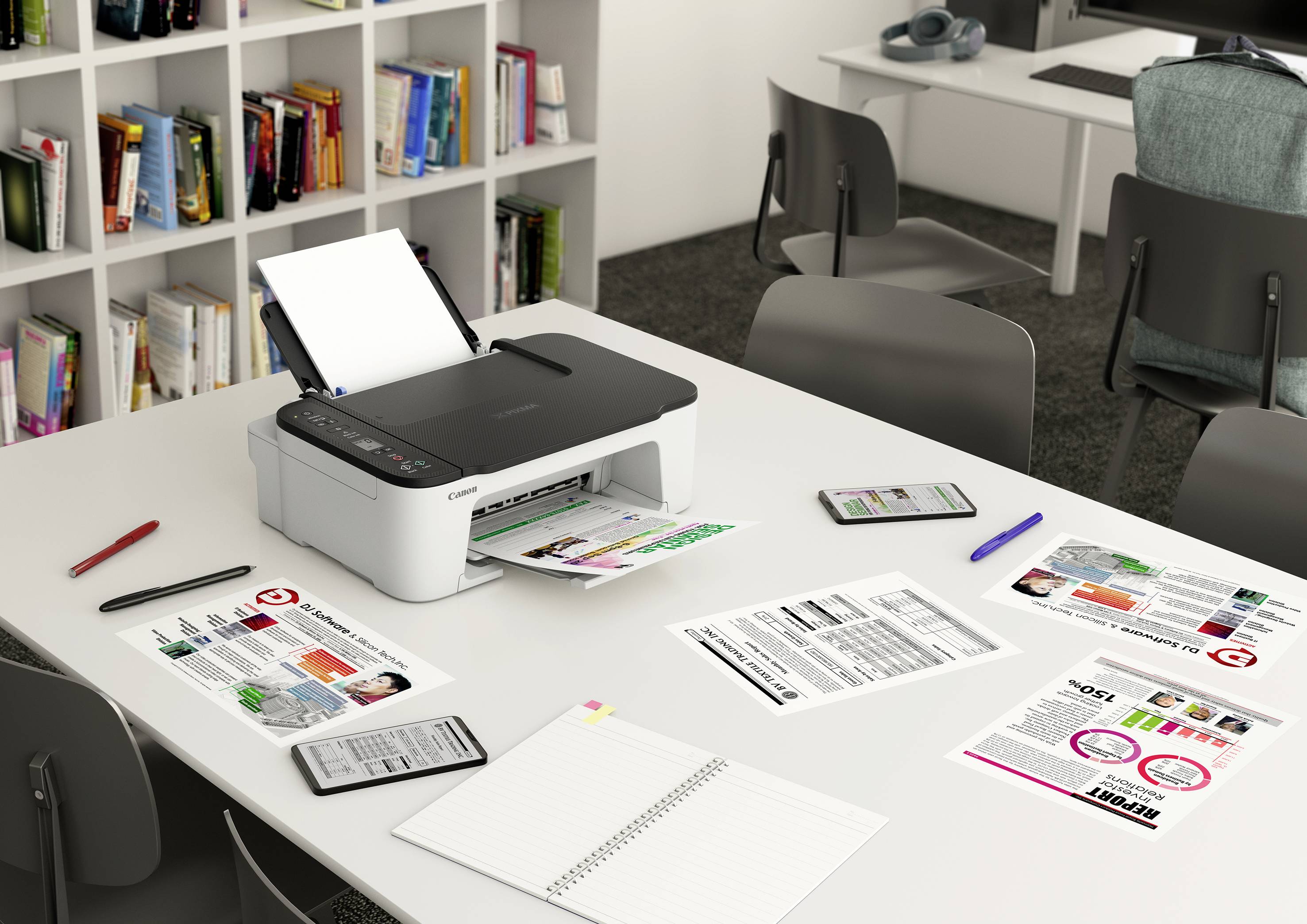 Canon PIXMA TS3452 Multifunktionsdrucker Tintenstrahl Farbe A4 Drucker, Scanner, Kopierer Duplex, WLAN, USB