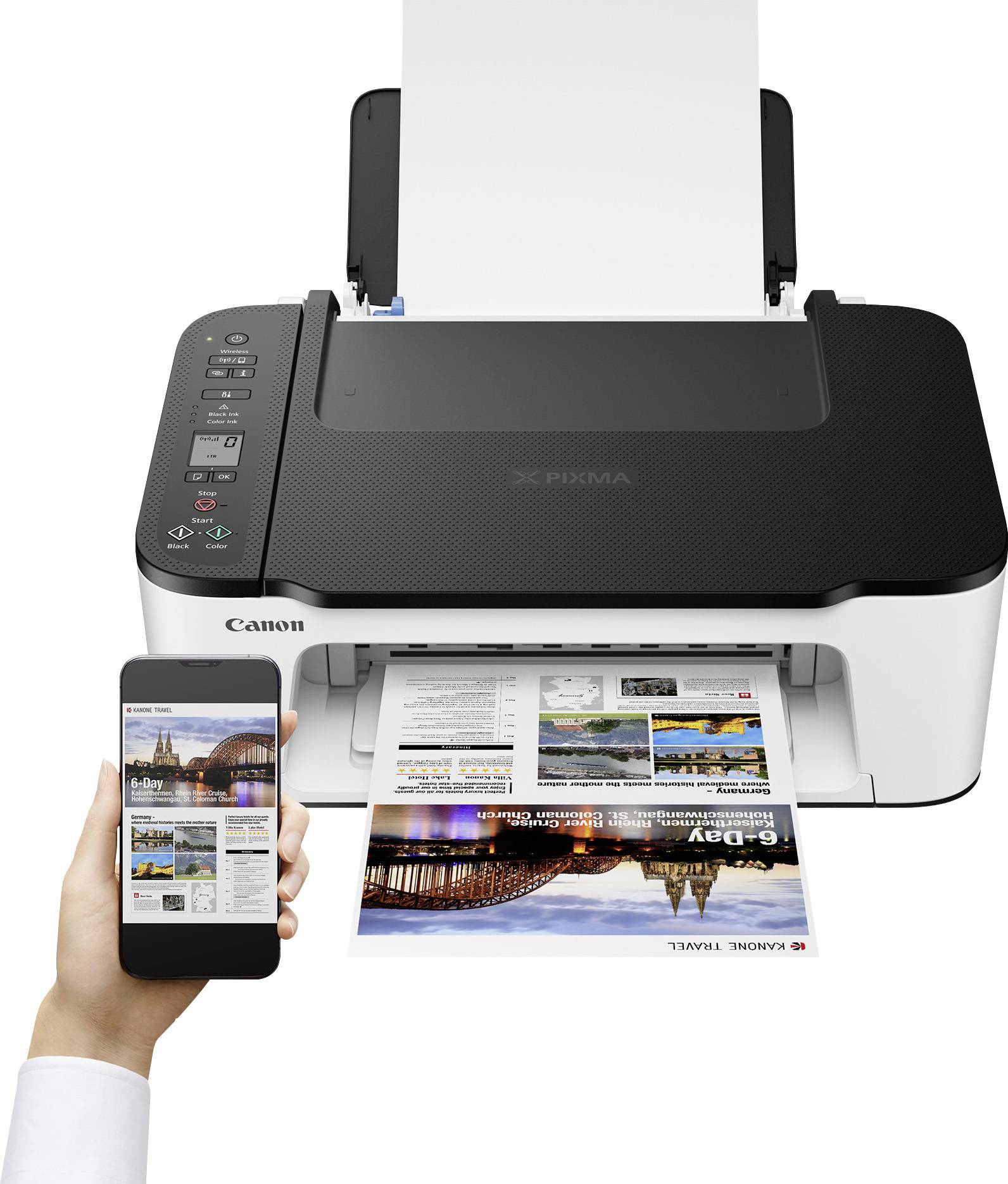 Canon PIXMA TS3452 Multifunktionsdrucker Tintenstrahl Farbe A4 Drucker, Scanner, Kopierer Duplex, WLAN, USB