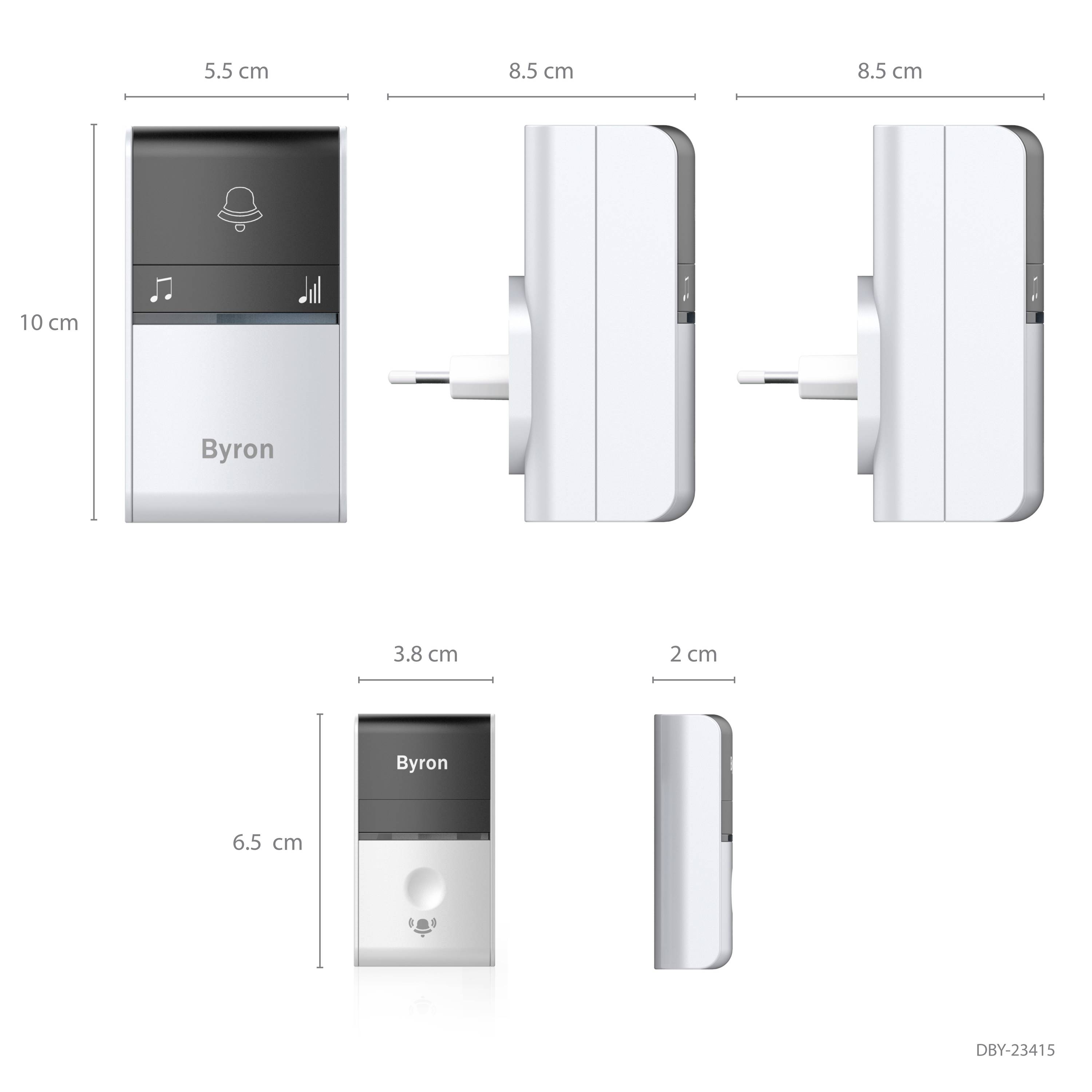 Byron DBY-23415 Funkklingel Komplett-Set