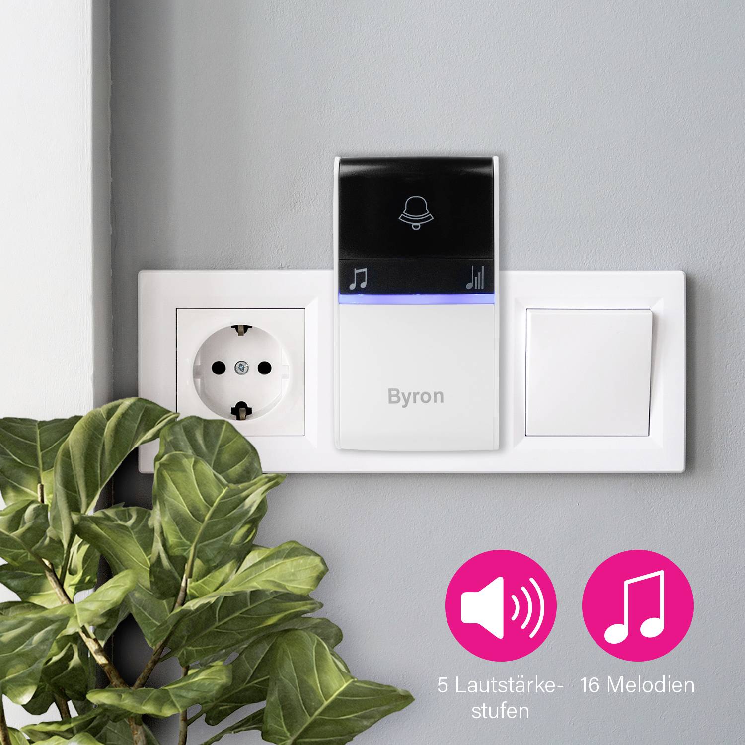 Byron DBY-23415 Funkklingel Komplett-Set