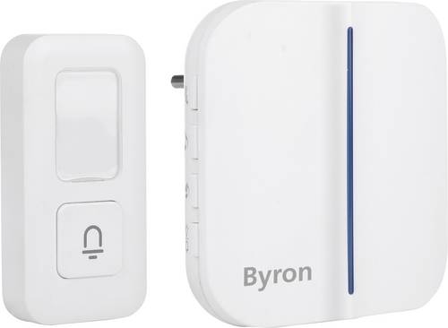 Byron DBY-23422 Funkklingel Komplett-Set mit Namensschild, batterielos, mit Blinklicht
