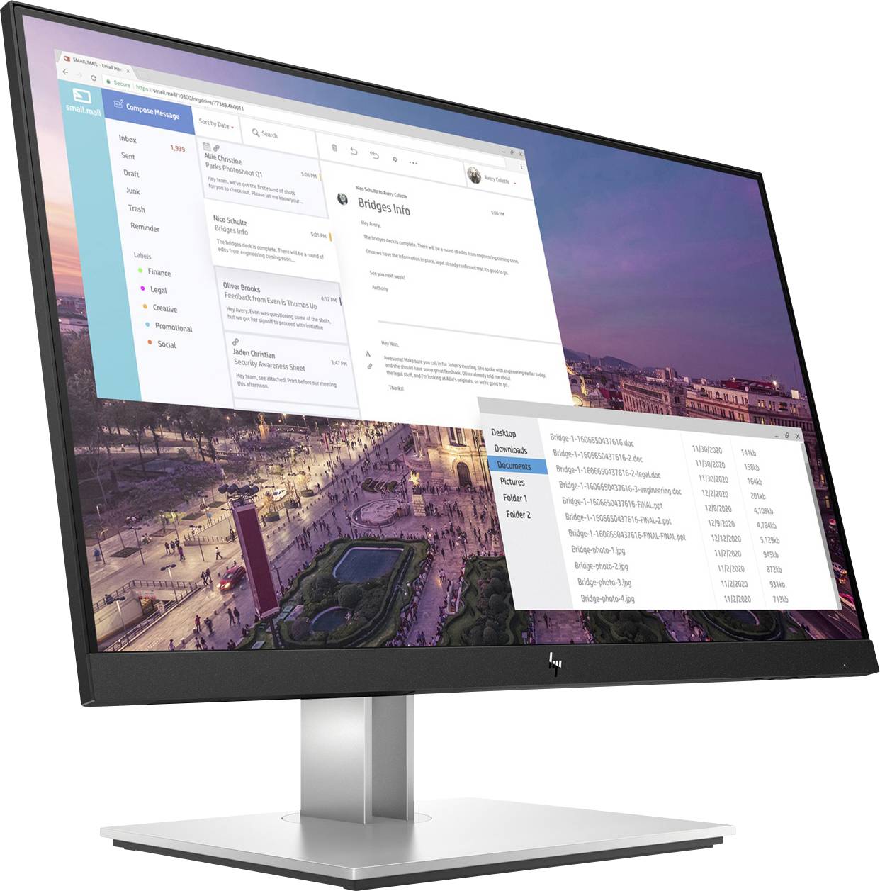 HP E23 G4 LED-Monitor EEK E (A - G) 58.4 cm (23 Zoll) 1920 x 1080 Pixel 16:9 5 ms HDMI®, USB-A (USB 3.2 Gen 1), VGA IPS LED