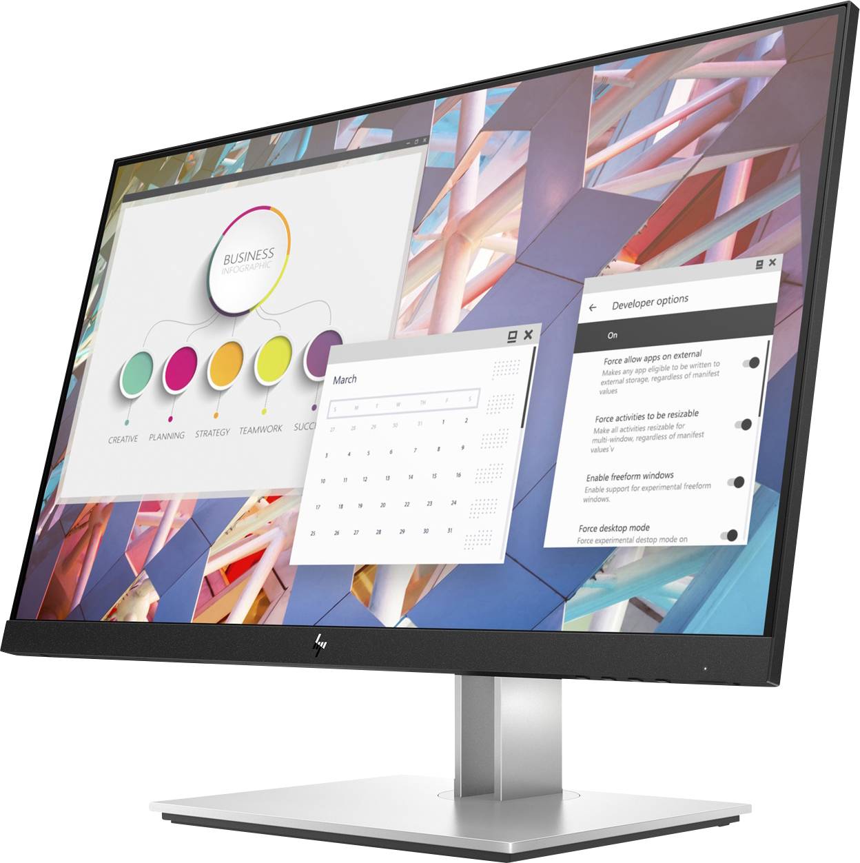 HP E24 G4 LED-Monitor EEK D (A - G) 60.5 cm (23.8 Zoll) 1920 x 1080 Pixel 16:9 5 ms DisplayPort, HDMI®, VGA, USB-A (USB 3.2 Gen 1) IPS LED