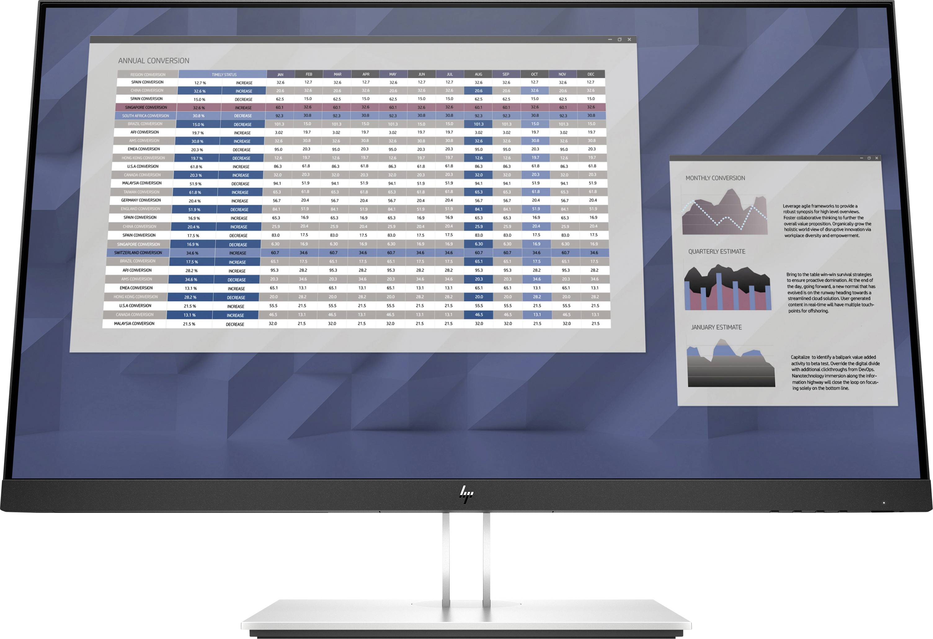 HP E27 G4 LED-Monitor EEK D (A - G) 68.6 cm (27 Zoll) 1920 x 1080 Pixel 16:9 5 ms DisplayPort, HDMI®, VGA, USB-A (USB 3.2 Gen 1) IPS LED