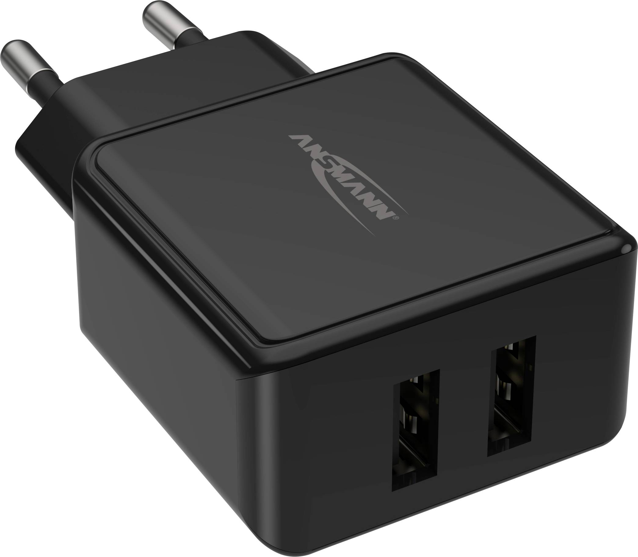 Ansmann HomeCharger HC212 USB Ladegerät 12 W 2x USB-A Schwarz Innenbereich