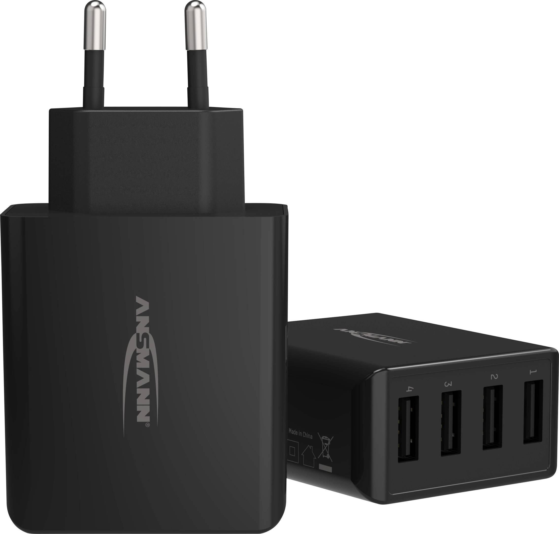Ansmann HomeCharger HC430 USB-Ladegerät 30 W Steckdose Ausgangsstrom (max.) 6000 mA USB 2.0 Buchse A Anzahl Ausgänge: 4 x