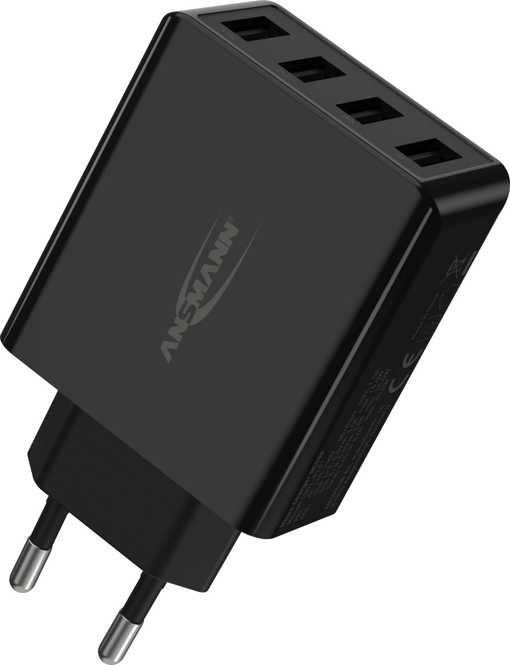 Ansmann HomeCharger HC430 USB-Ladegerät 30 W Steckdose Ausgangsstrom (max.) 6000 mA USB 2.0 Buchse A Anzahl Ausgänge: 4 x