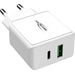 Ansmann HomeCharger HC218PD USB Ladegerät 18 W 1x USB-A, 1x USB-C® USB PD Weiß Innenbereich Ansmann HomeCharger HC218PD USB Ladegerät 18 W 1x USB-A, 1x USB-C® USB PD Weiß Innenbereich