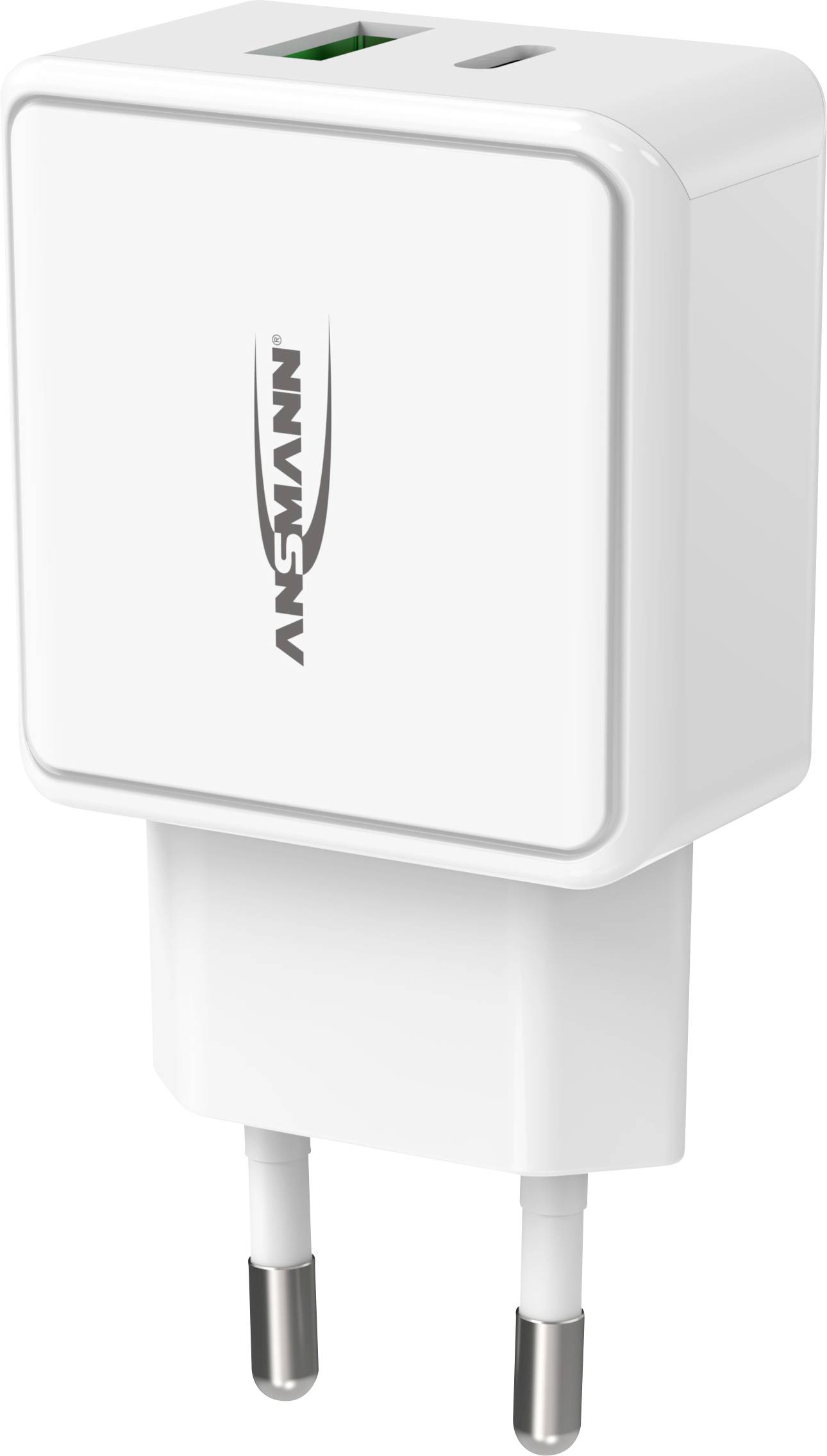 Ansmann HomeCharger HC218PD USB Ladegerät 18W 1x USB-A, 1x USB-C® USB PD Weiß Innenbereich