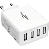 Ansmann HomeCharger HC430 USB Ladegerät 30 W 4x USB-A Weiß Innenbereich Ansmann HomeCharger HC430 USB Ladegerät 30 W 4x USB-A Weiß Innenbereich