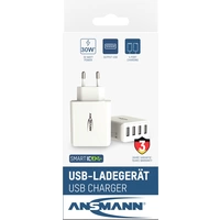 Ansmann HomeCharger HC430 USB Ladegerät 30 W 4x USB-A Weiß Innenbereich Ansmann HomeCharger HC430 USB Ladegerät 30 W 4x USB-A Weiß Innenbereich
