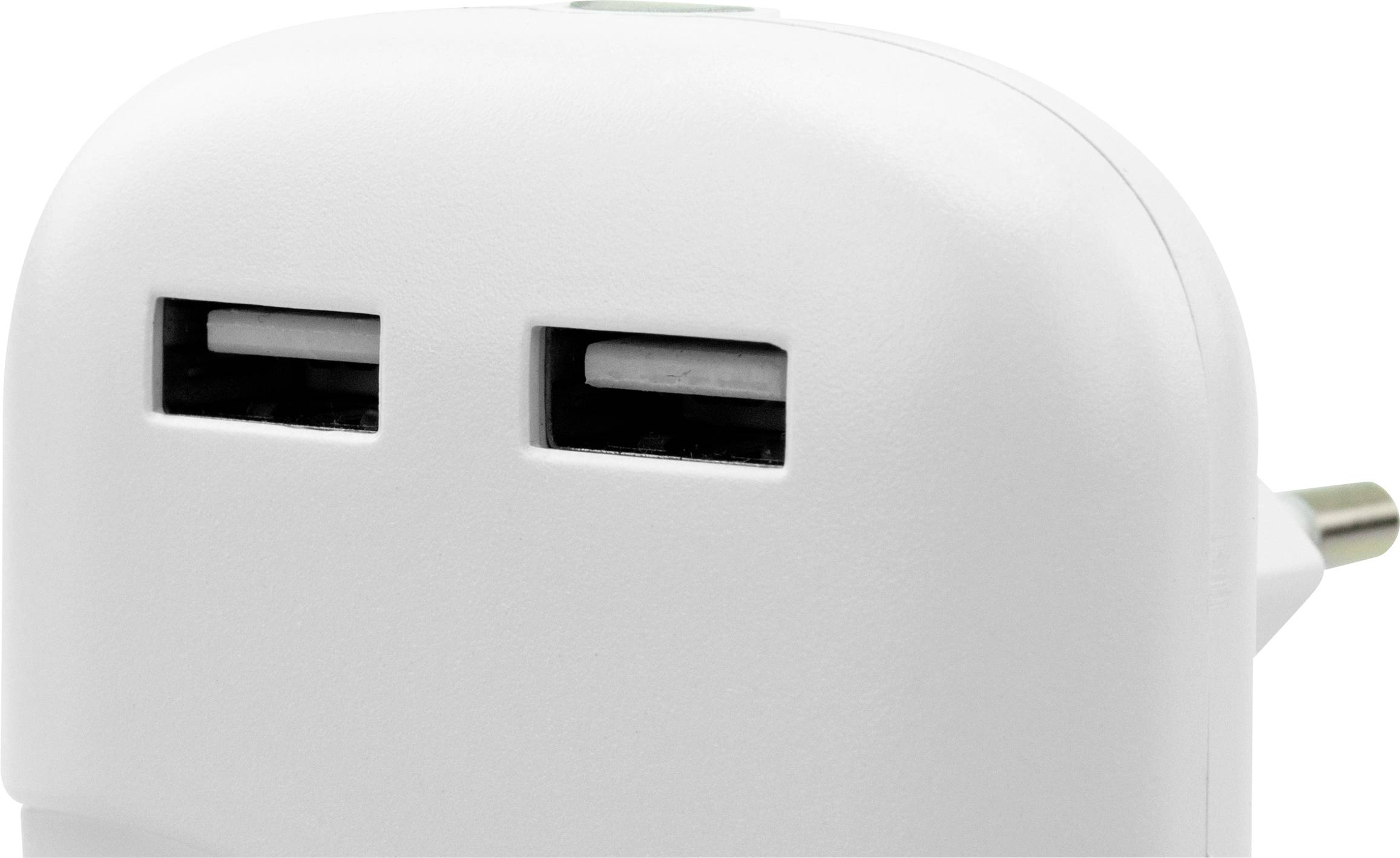 Ansmann NL15AC-2USB 1600-0407 Nachtlicht, Wandleuchte Oval LED Warmweiß Weiß