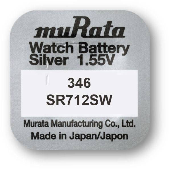 Murata Knopfzelle 346 1.55V 10 St. 9.5 mAh Silberoxid SR712SW-PBWW