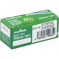 Murata Knopfzelle 366 1.55V 10 St. 30 mAh Silberoxid SR1116-PBWW Murata Knopfzelle 366 1.55V 10 St. 30 mAh Silberoxid SR1116-PBWW