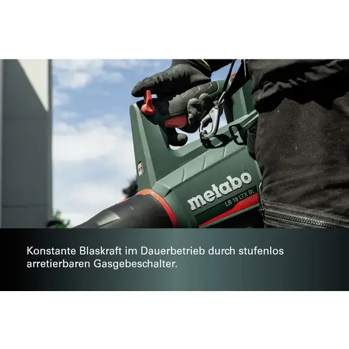 Metabo 601607650 LB 18 LTX BL Akku Laubbläser inkl. 2. Akku, inkl. Ladegerät 18V Metabo 601607650 LB 18 LTX BL Akku Laubbläser inkl. 2. Akku, inkl. Ladegerät 18V