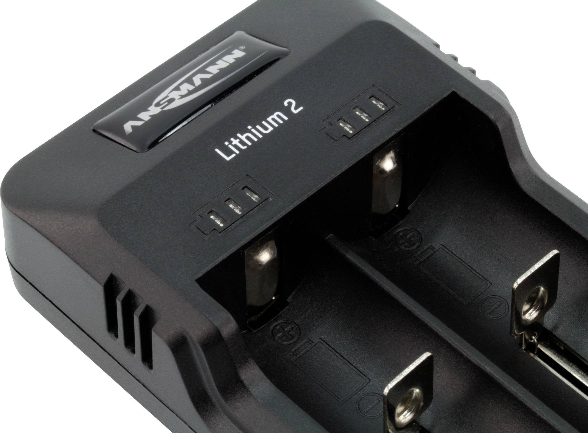 Ansmann Lithium 2 Rundzellen-Ladegerät LiIon, NiCd, NiMH 10340, 10350, 10440, 10500, 12500, 12650, 13500, 13650, 14500, 14650, 16340, 16650, 17650