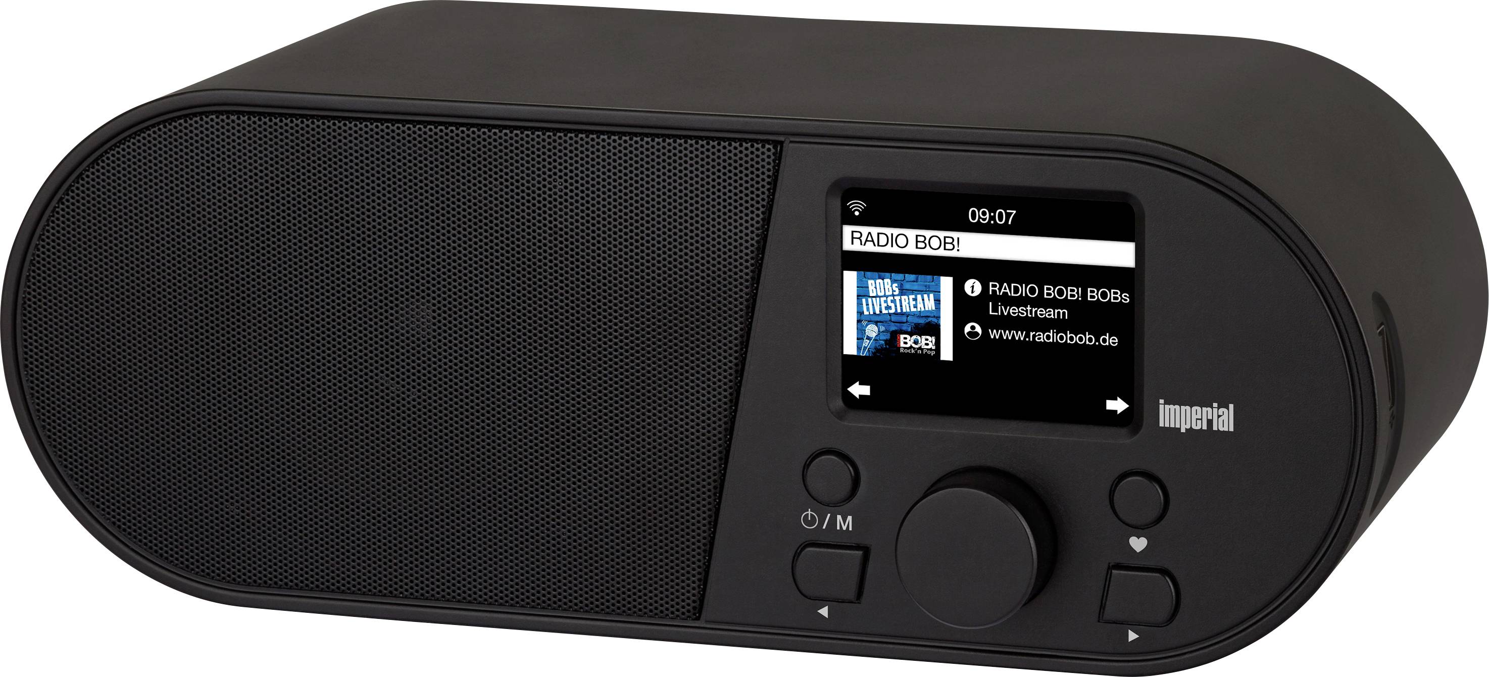 Imperial i105 Internet Tischradio Internet AUX, USB, WLAN, Internetradio Weckfunktion Schwarz