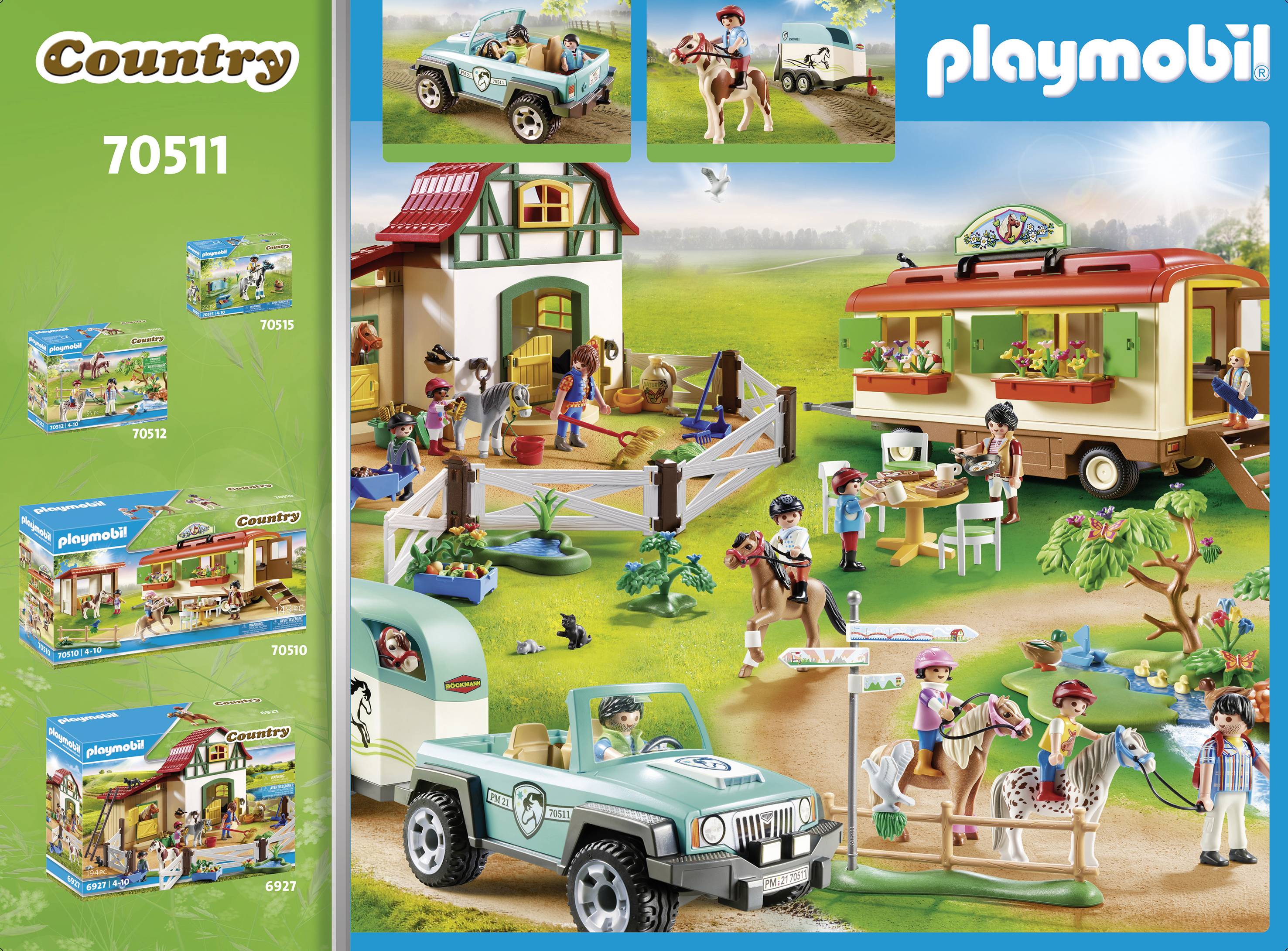 Playmobil® Country PKW mit Ponyanhänger 70511