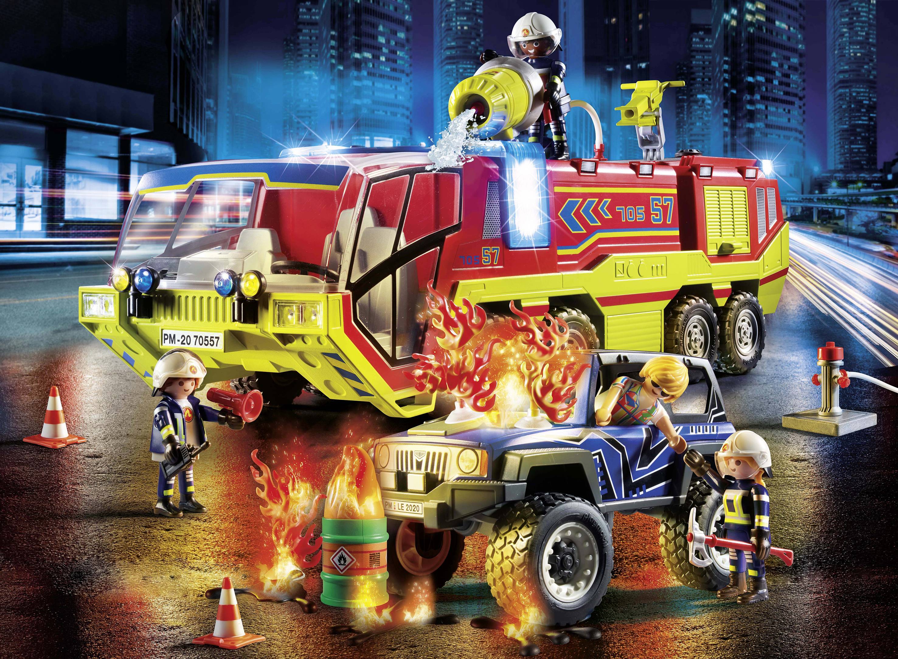 Playmobil® City Action Feuerwehreinsatz mit Löschfahrzeug 70557