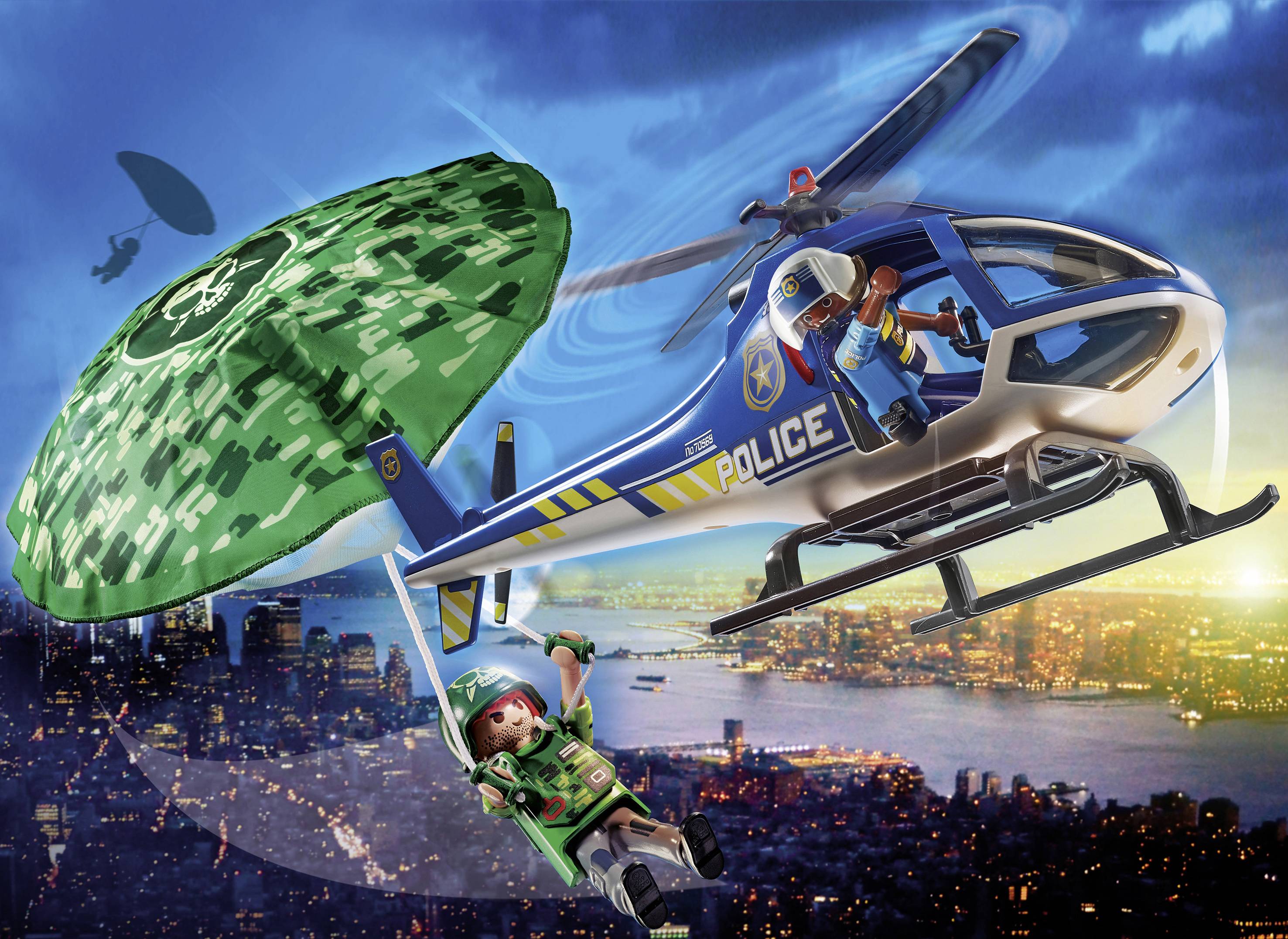Playmobil® City Action Polizei-Hubschrauber: Fallschirm-Verfolgung 70569