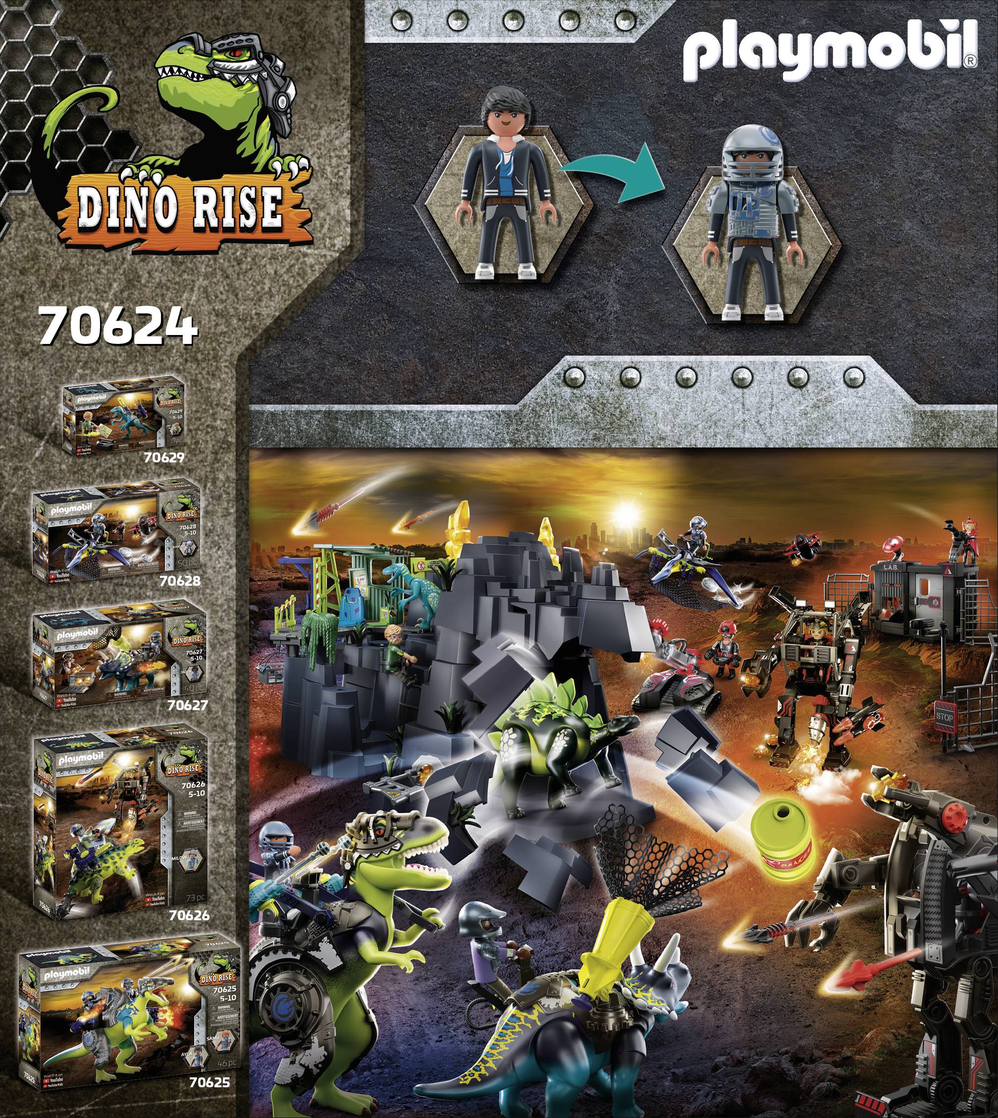 Playmobil® Dino Rise T-Rex: Gefecht der Giganten 70624