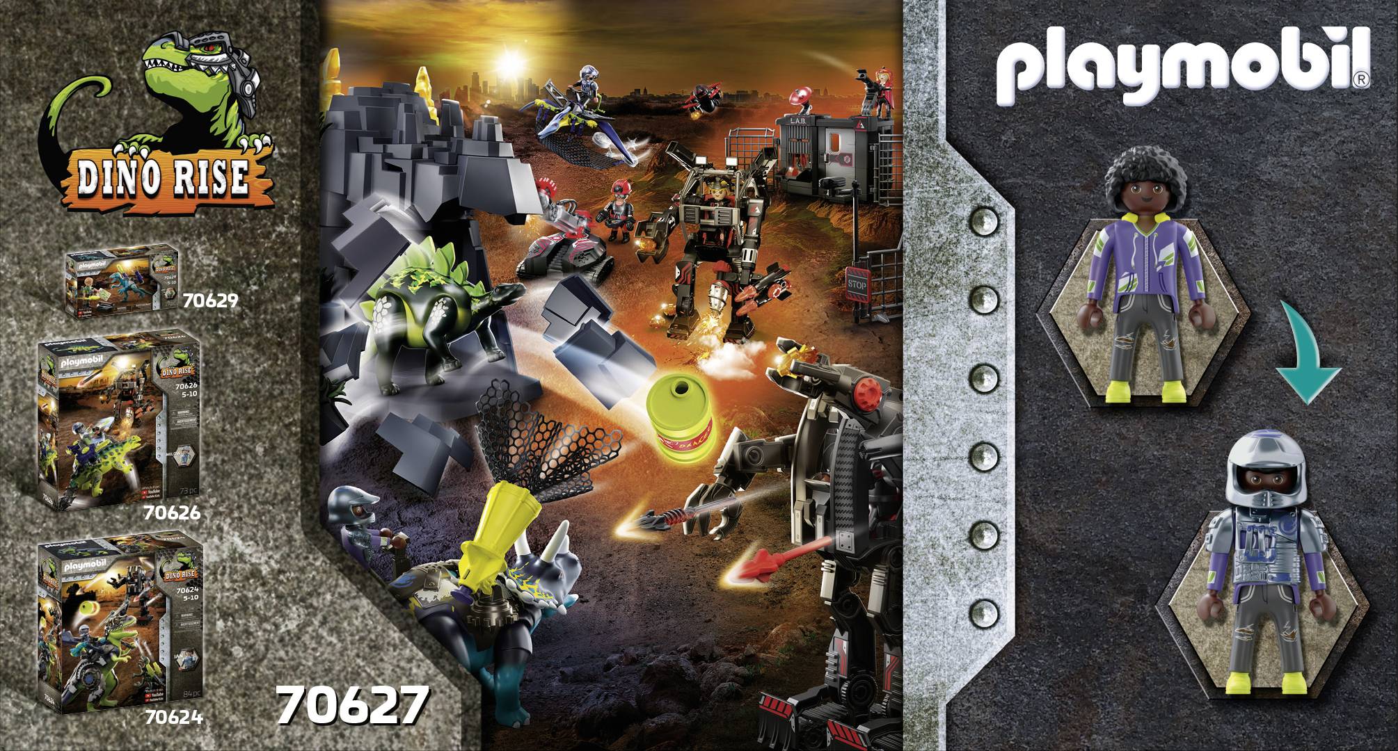 Playmobil® Dino Rise Triceratops: Randale um die legendären Steine 70627