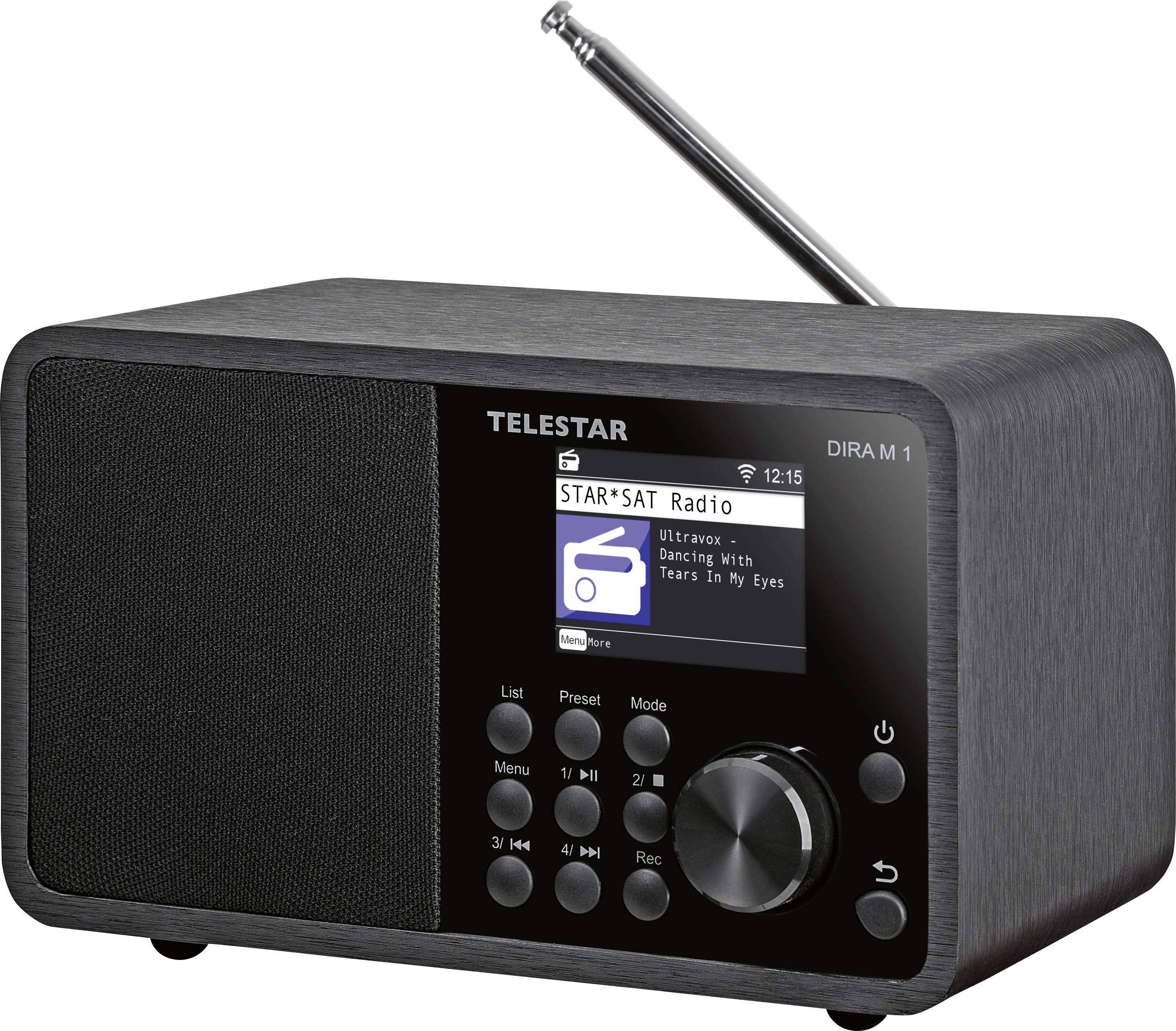Telestar DIRA M 1 Internet Tischradio Internet, DAB+, UKW AUX, Bluetooth®, DLNA, USB, WLAN, Internetradio Aufnahmefunktion, DLNA-fähig, Inkl. Fernb