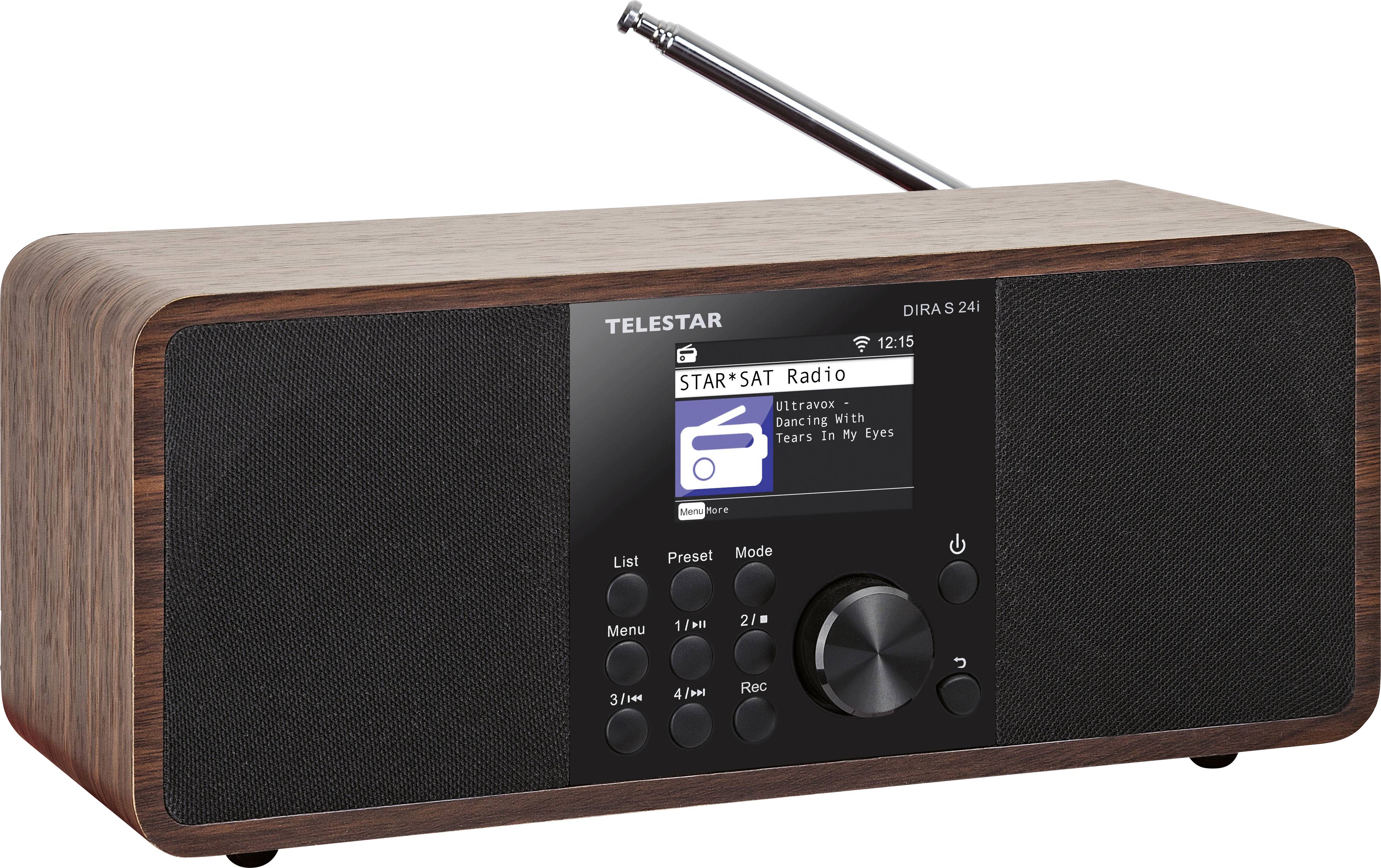 Telestar DIRA S 24i Internet Tischradio Internet, DAB+, UKW AUX, Bluetooth®, DLNA, USB, WLAN, Internetradio Aufnahmefunktion, DLNA-fähig, Inkl. Fer