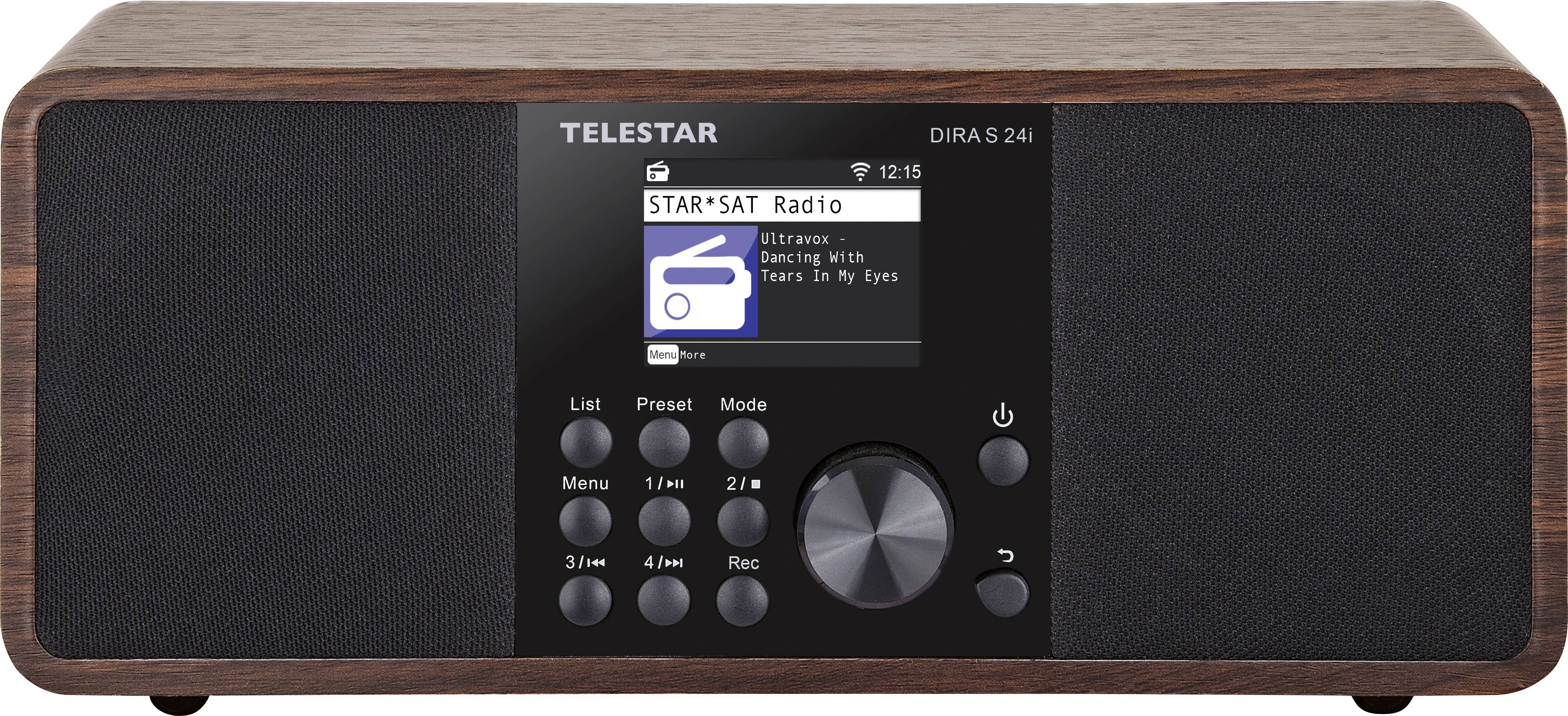 Telestar DIRA S 24i Internet Tischradio Internet, DAB+, UKW AUX, Bluetooth®, DLNA, USB, WLAN, Internetradio Aufnahmefunktion, DLNA-fähig, Inkl. Fer
