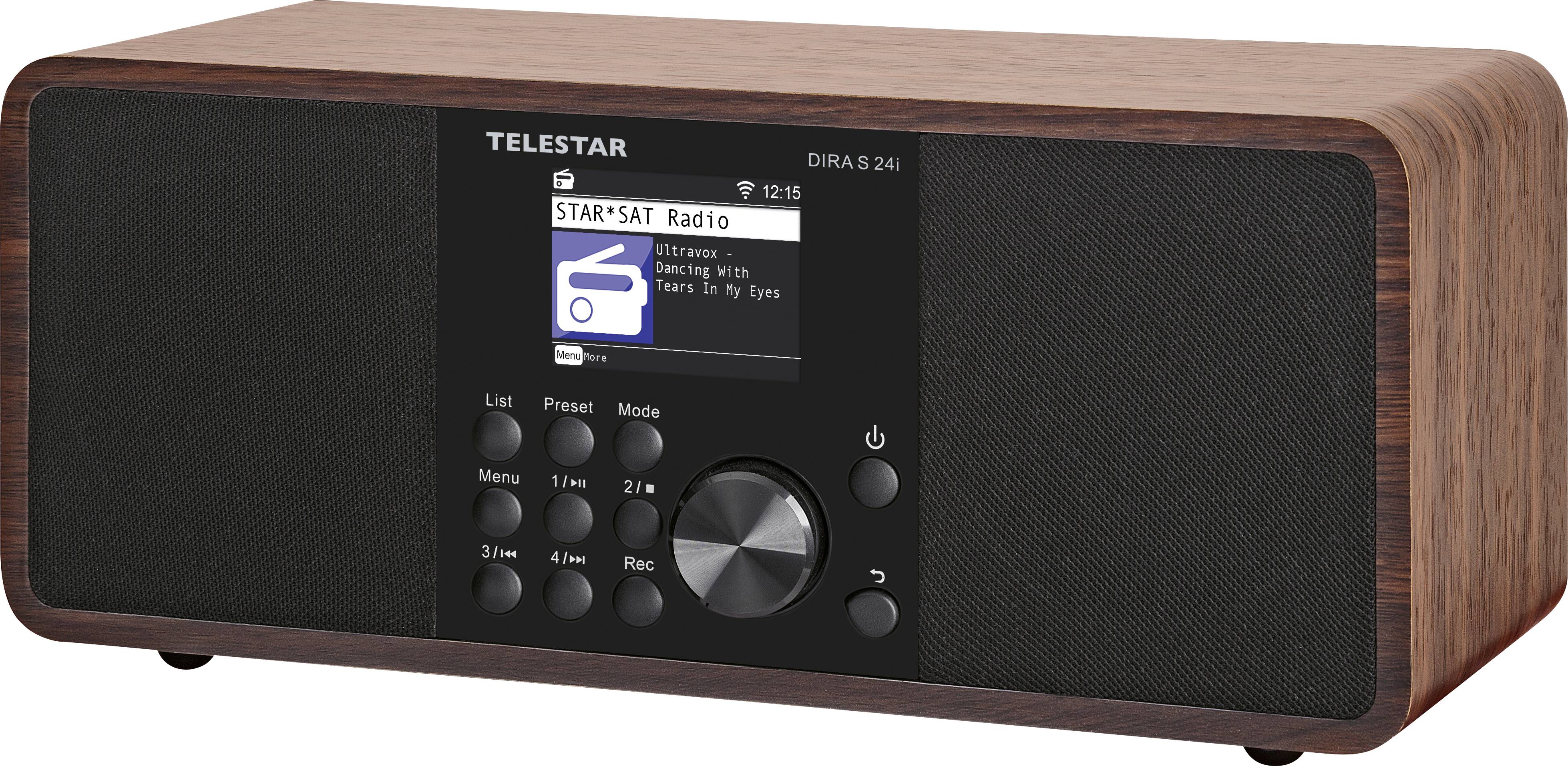 Telestar DIRA S 24i Internet Tischradio Internet, DAB+, UKW AUX, Bluetooth®, DLNA, USB, WLAN, Internetradio Aufnahmefunktion, DLNA-fähig, Inkl. Fer