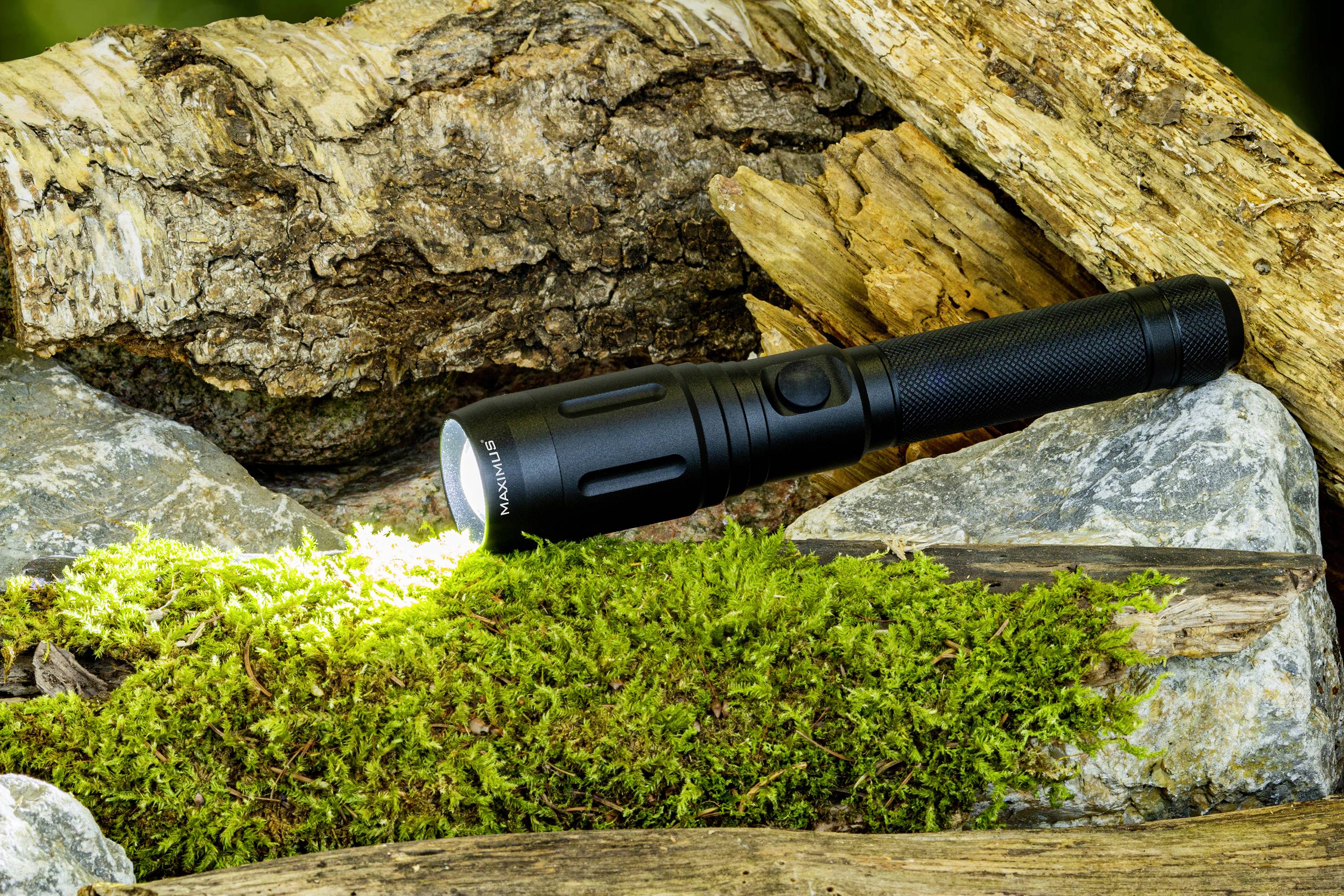 M-FL-016 LED Taschenlampe mit Stroboskopmodus, mit USB-Schnittstelle, Große Reichweite akkubetrieben 520lm