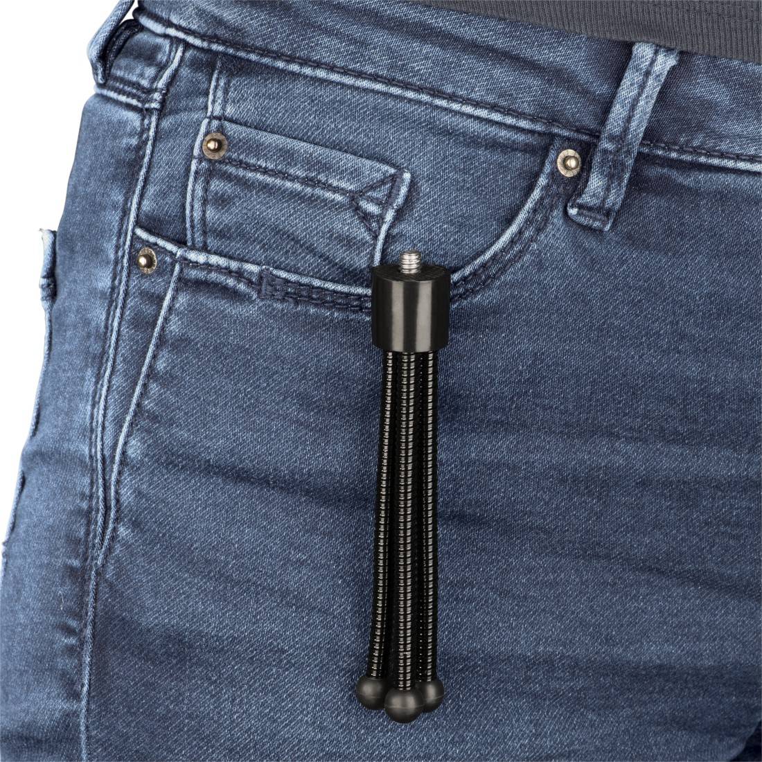 Hama Flexi M Ministativ 1/4 Zoll Arbeitshöhe=7 - 10cm Schwarz Für Smartphones und GoPro