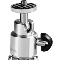 Hama Ball L Ministativ 1/4 Zoll Arbeitshöhe=14 - 21cm Silber Kugelkopf Hama Ball L Ministativ 1/4 Zoll Arbeitshöhe=14 - 21cm Silber Kugelkopf