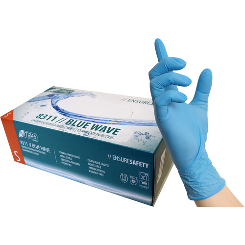 NITRAS Blue Wave 832-M 100 St. Nitril Einweghandschuh Größe (Handschuhe): M