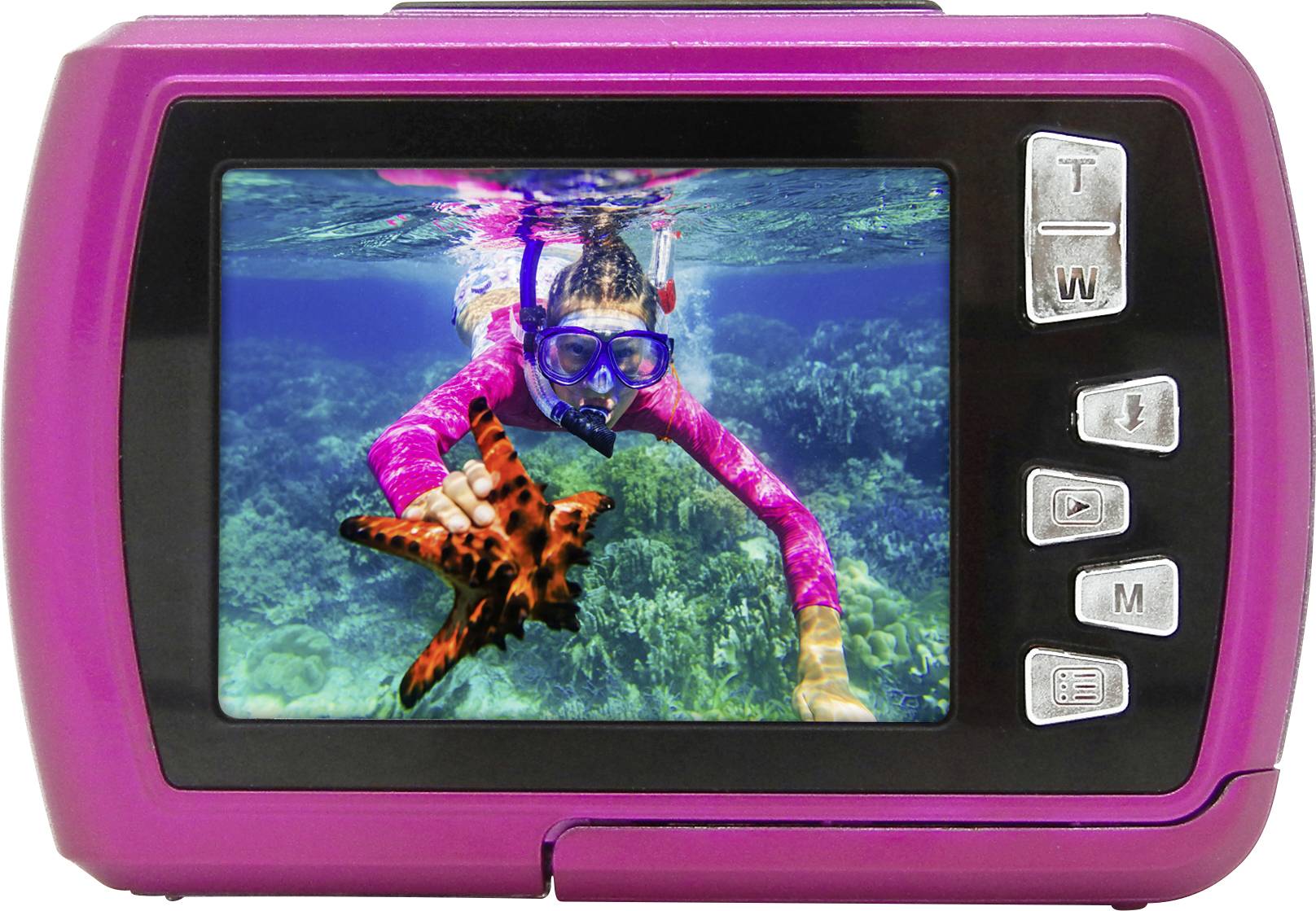 Aquapix W2024 Splash Pink Digitalkamera 16 Megapixel Pink Unterwasserkamera