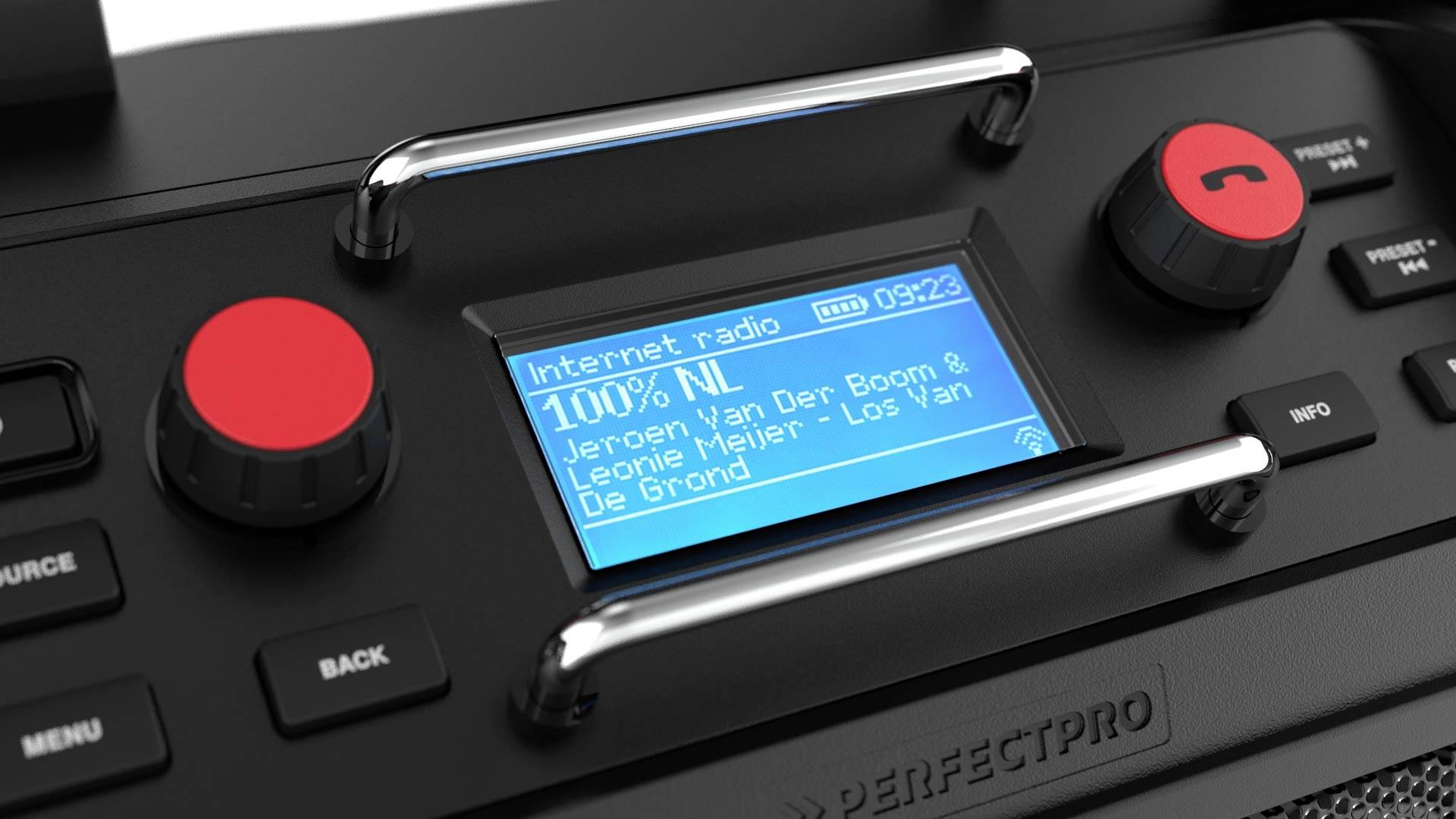 PerfectPro ROCKPRO Baustellenradio Internet, DAB+, UKW Bluetooth®, AUX, DAB+, Internetradio, UKW, W