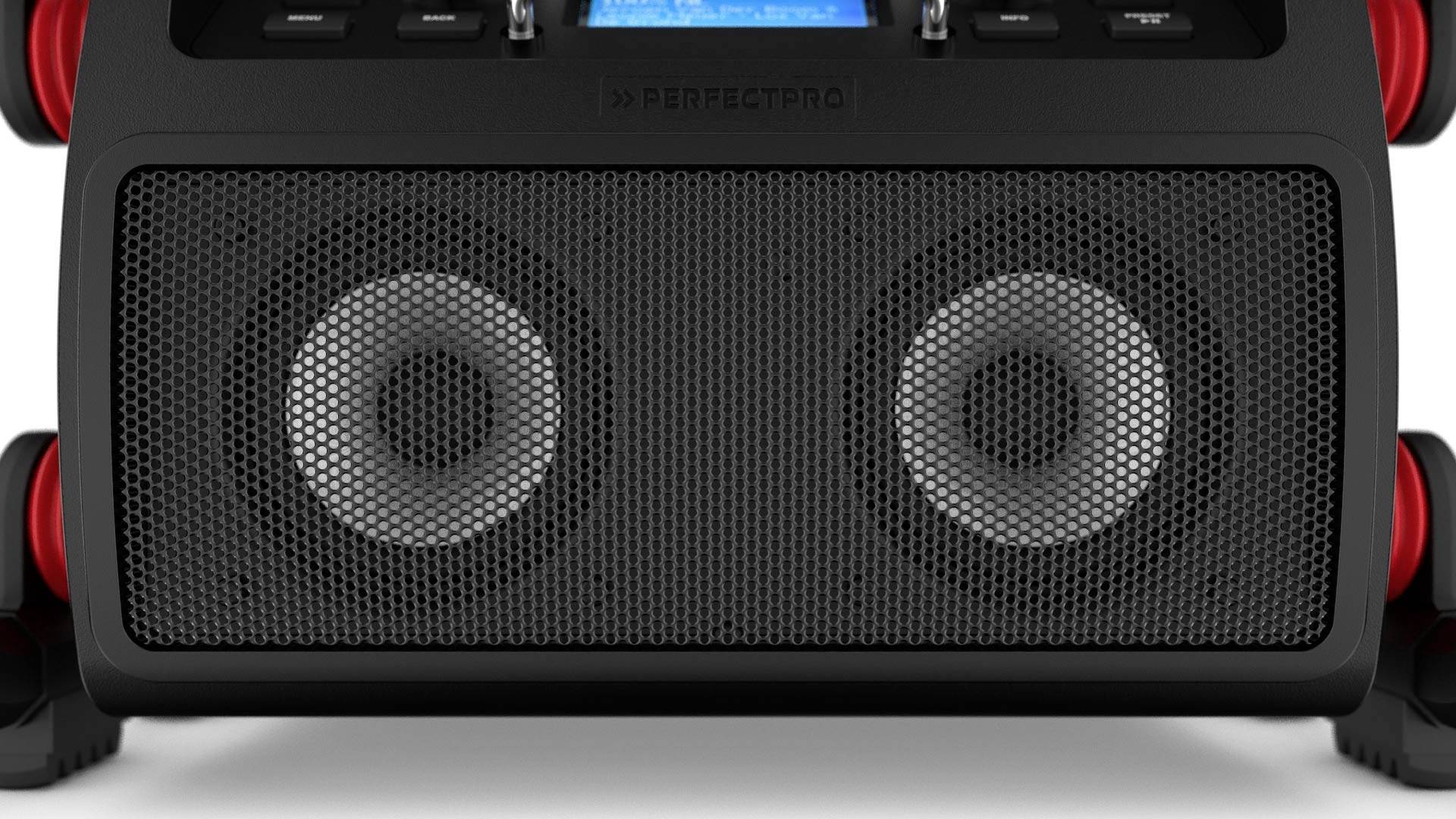 PerfectPro ROCKPRO Baustellenradio Internet, DAB+, UKW Bluetooth®, AUX, DAB+, Internetradio, UKW, W
