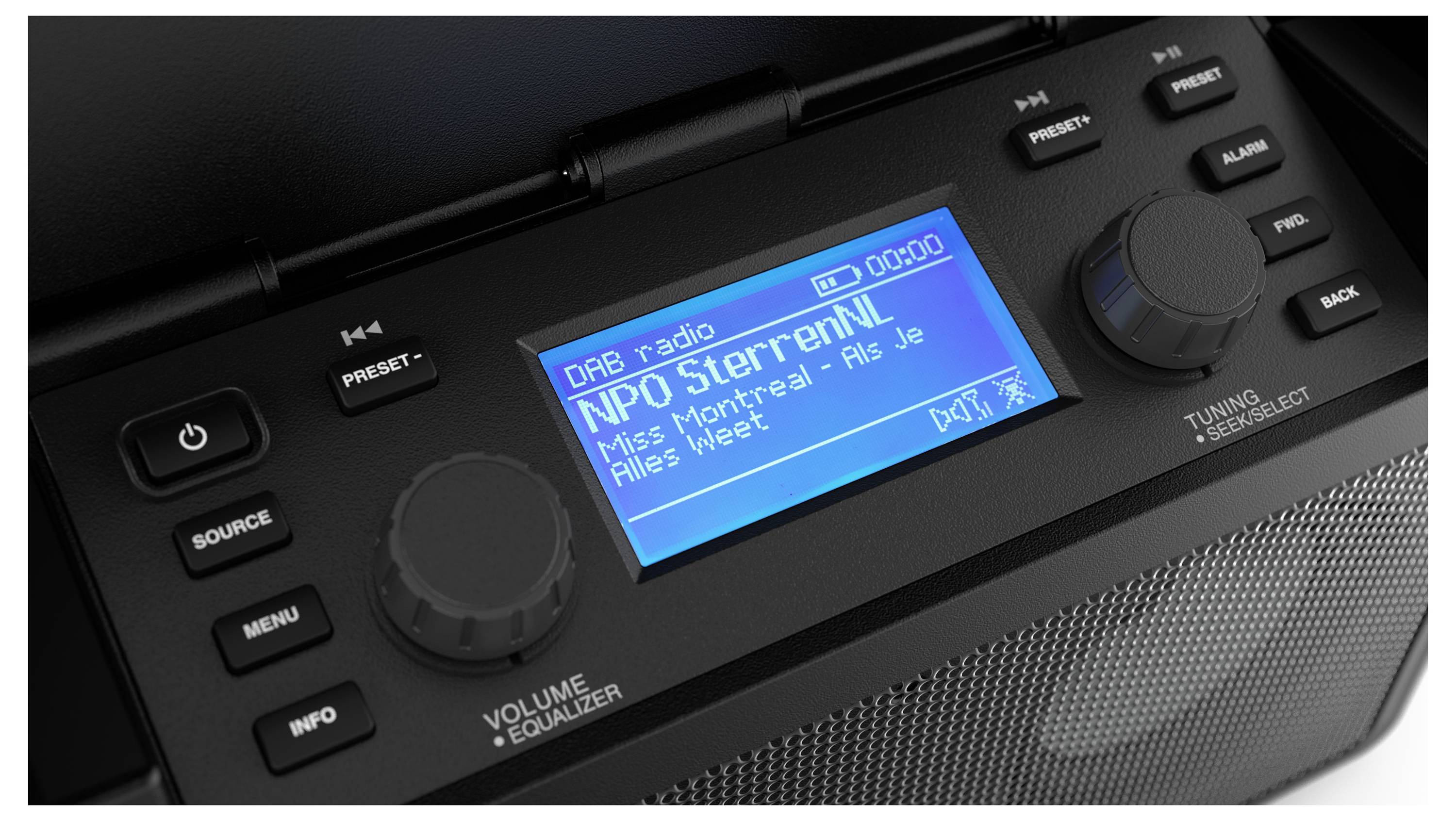 PerfectPro AUDISSE Baustellenradio Internet, DAB+, UKW Bluetooth®, AUX, WLAN, Internetradio Spotify, spritzwassergeschützt