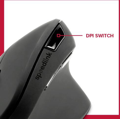 SpeedLink SL-610019-BK-01 Ergonomische Maus USB Optisch Schwarz 5 Tasten 800 dpi, 1200 dpi, 1600 dp