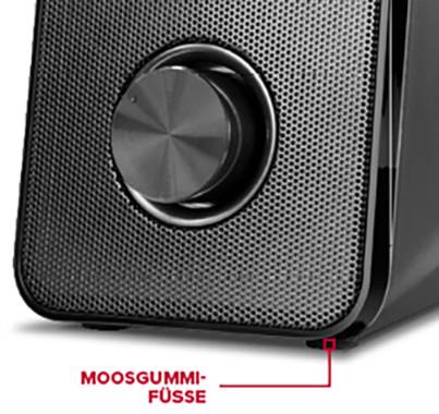 SpeedLink SL-810006-BK 2.0 PC-Lautsprecher USB 6 W Schwarz