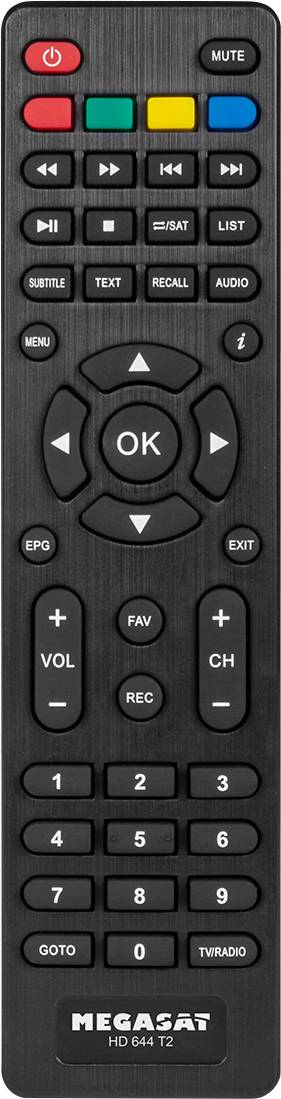 MegaSat HD 644 T2 DVB-T2 Receiver Front-USB Anzahl Tuner: 1