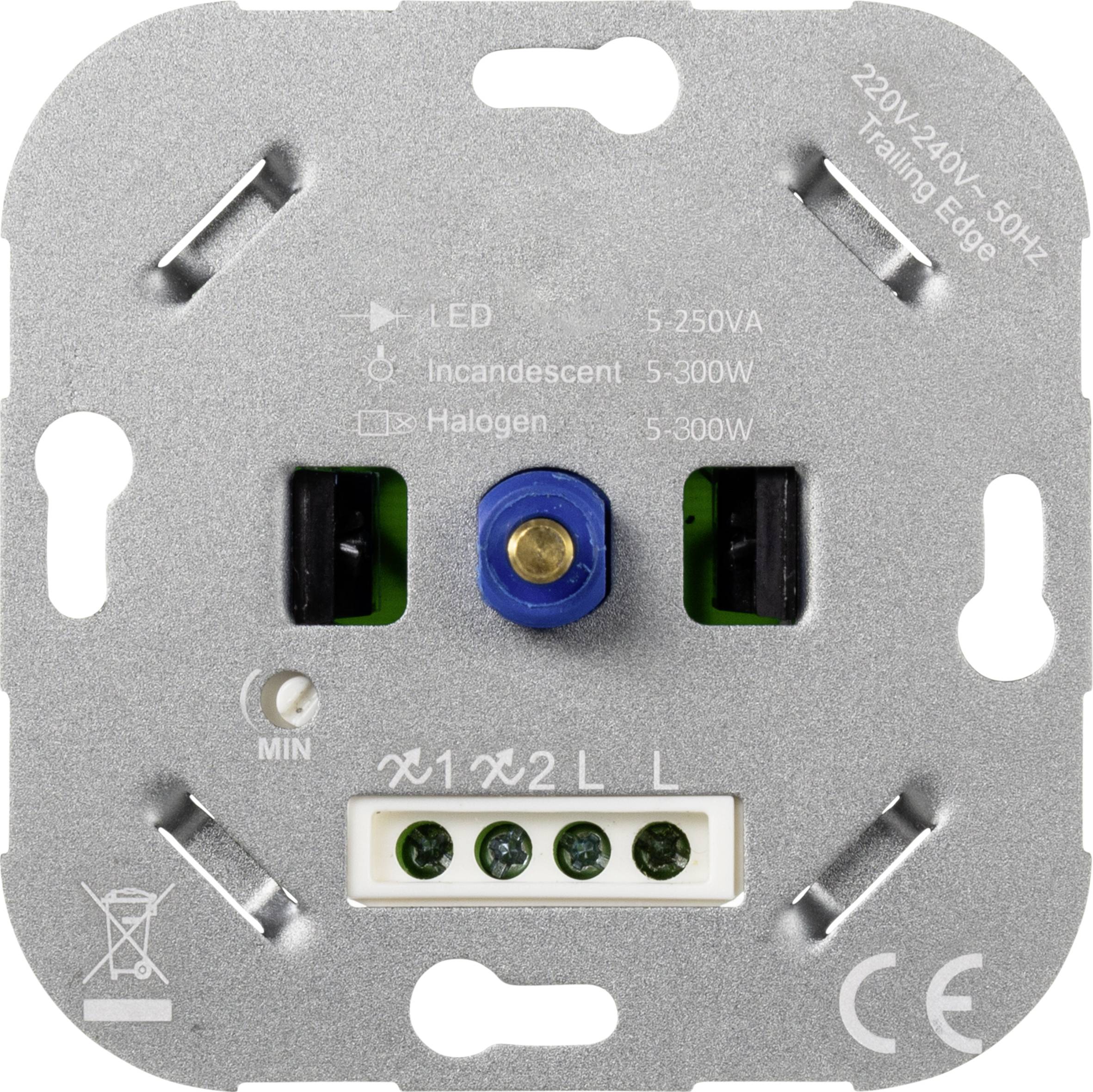 Sygonix SY-4697882 Drehdimmer Geeignet für Leuchtmittel: Halogenlampe, LED-Lampe, Glühlampe