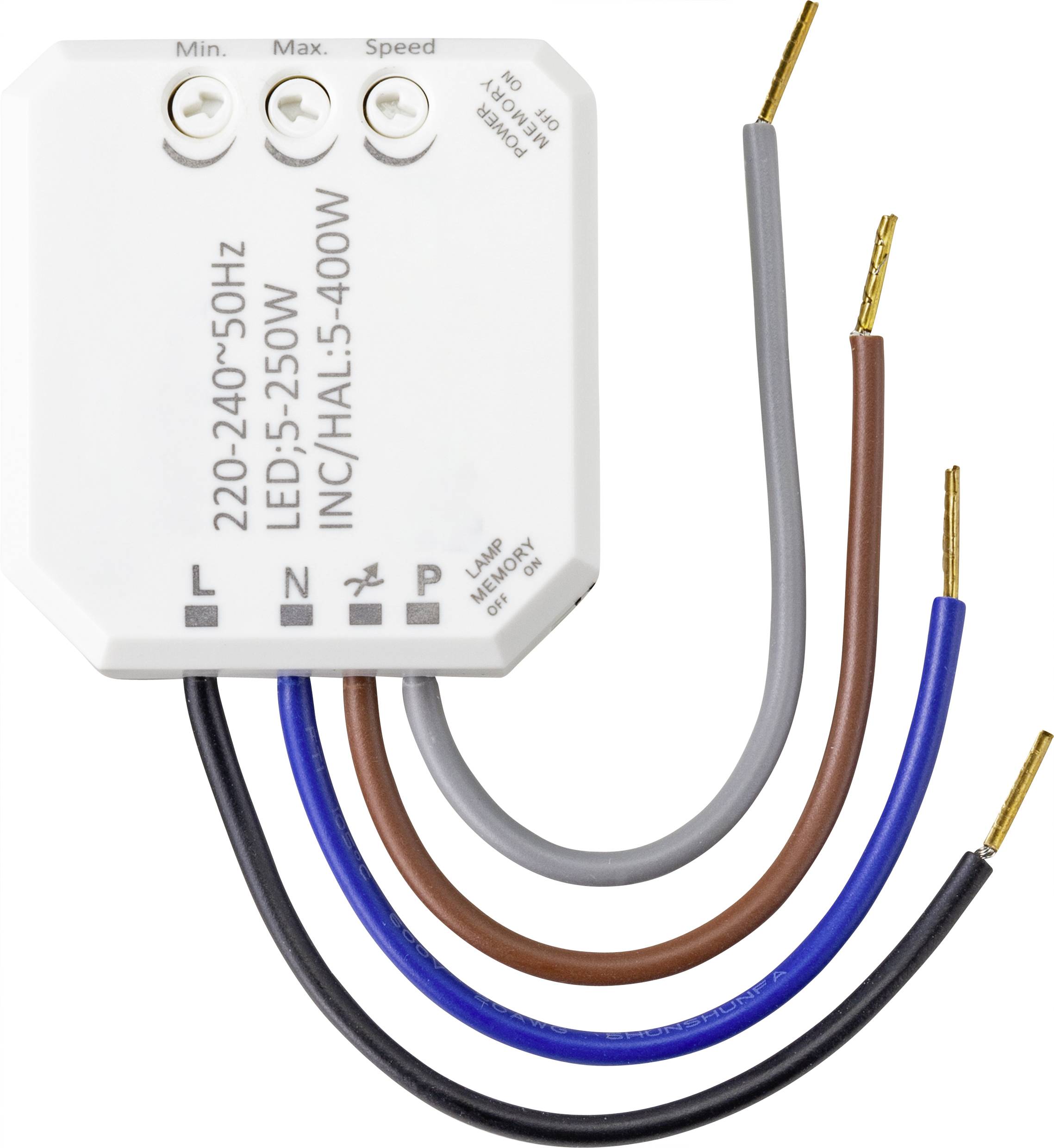 Sygonix SY-4697884 Unterputz Dimmer Geeignet für Leuchtmittel: Halogenlampe, LED-Lampe, Glühlampe