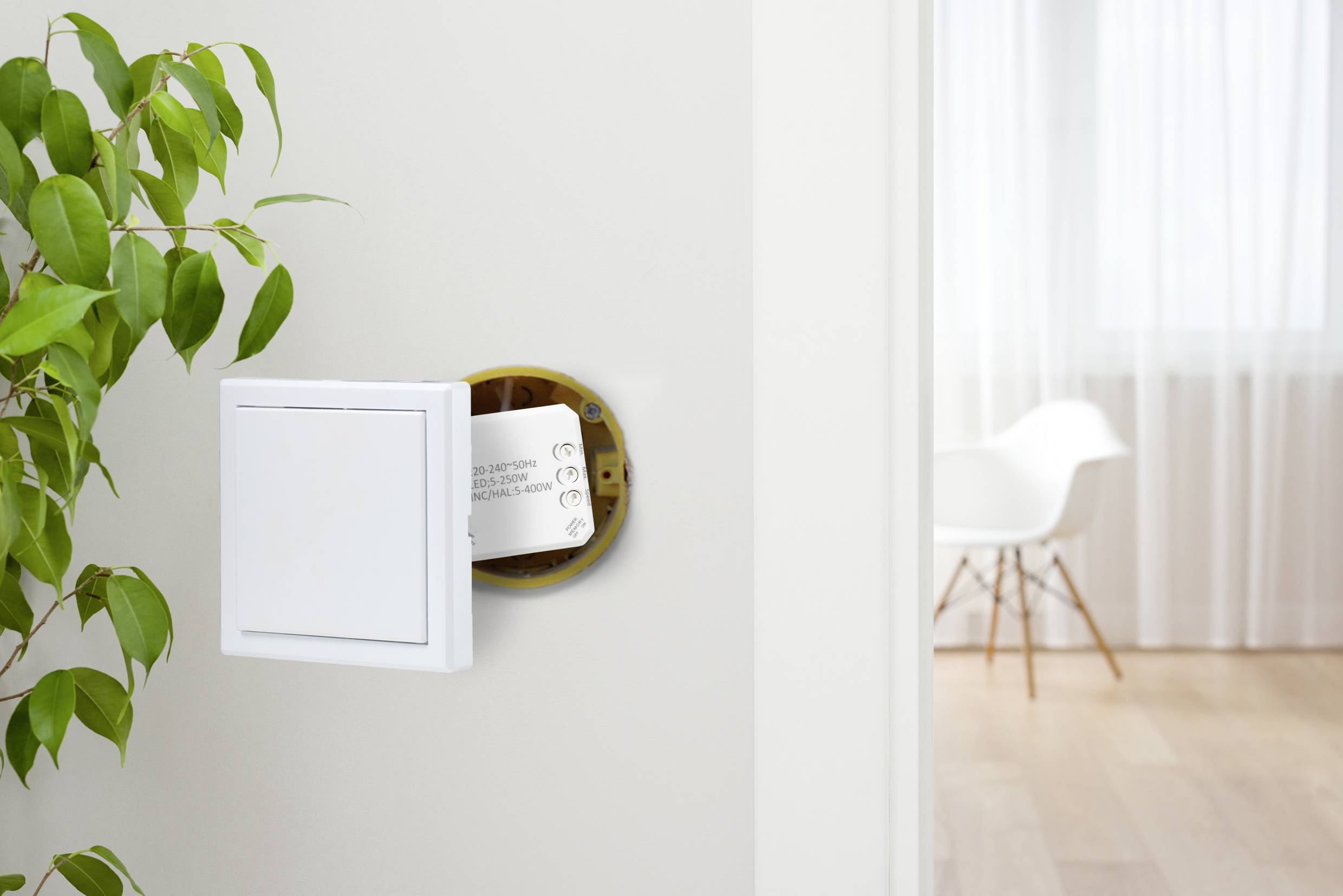 Sygonix SY-4697884 Unterputz Dimmer Geeignet für Leuchtmittel: Halogenlampe, LED-Lampe, Glühlampe