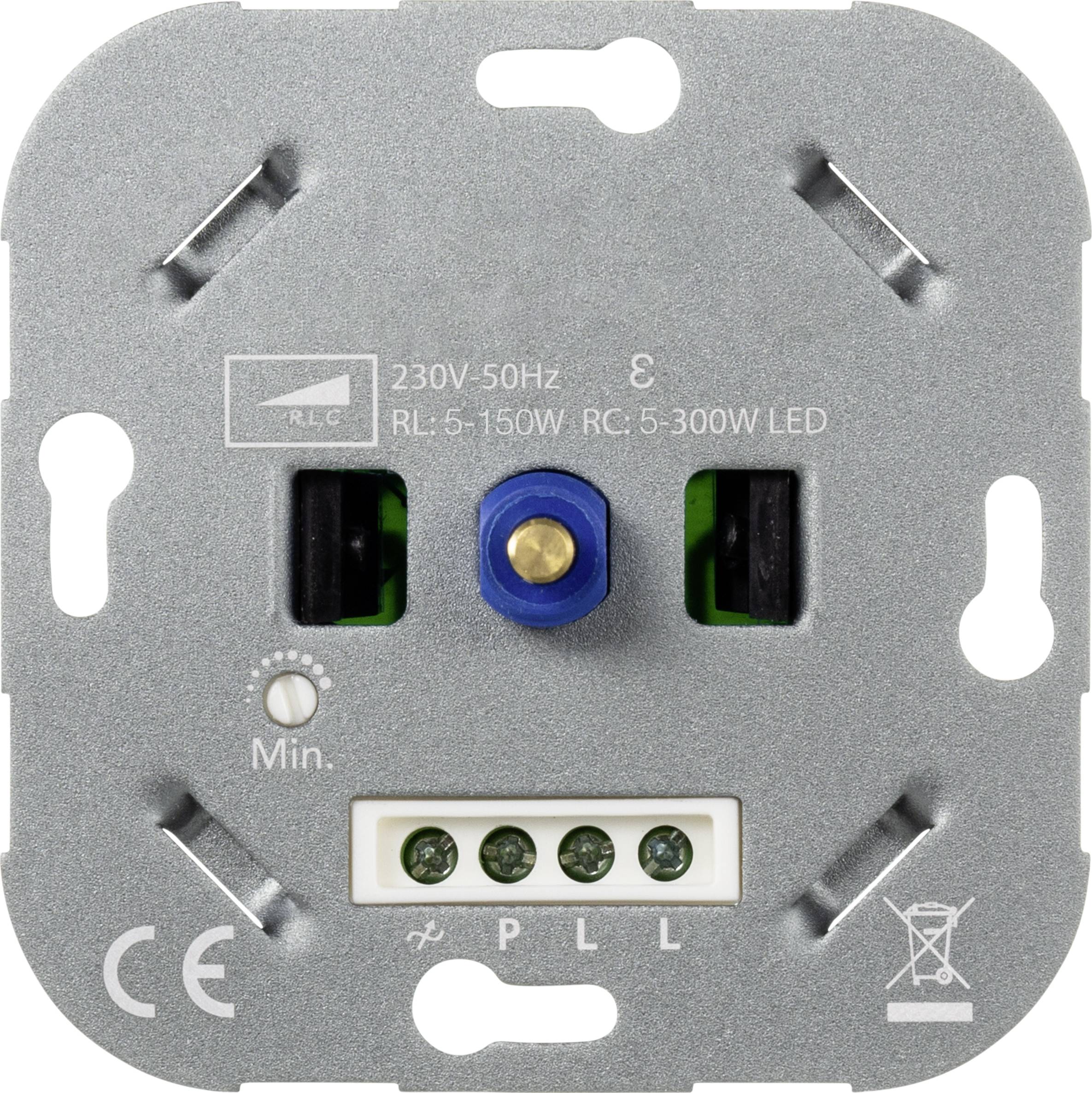 Sygonix SY-4697886 Drehdimmer, Universal-Dimmer Geeignet für Leuchtmittel: Halogenlampe, LED-Lampe, Glühlampe