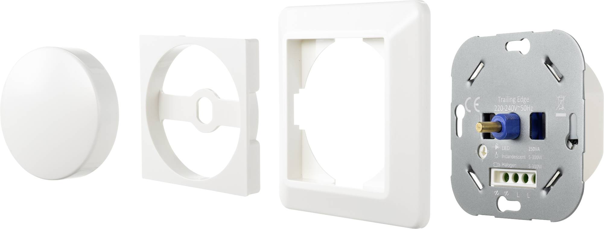 Sygonix SY-4697892 Drehdimmer Geeignet für Leuchtmittel: Halogenlampe, LED-Lampe, Glühlampe