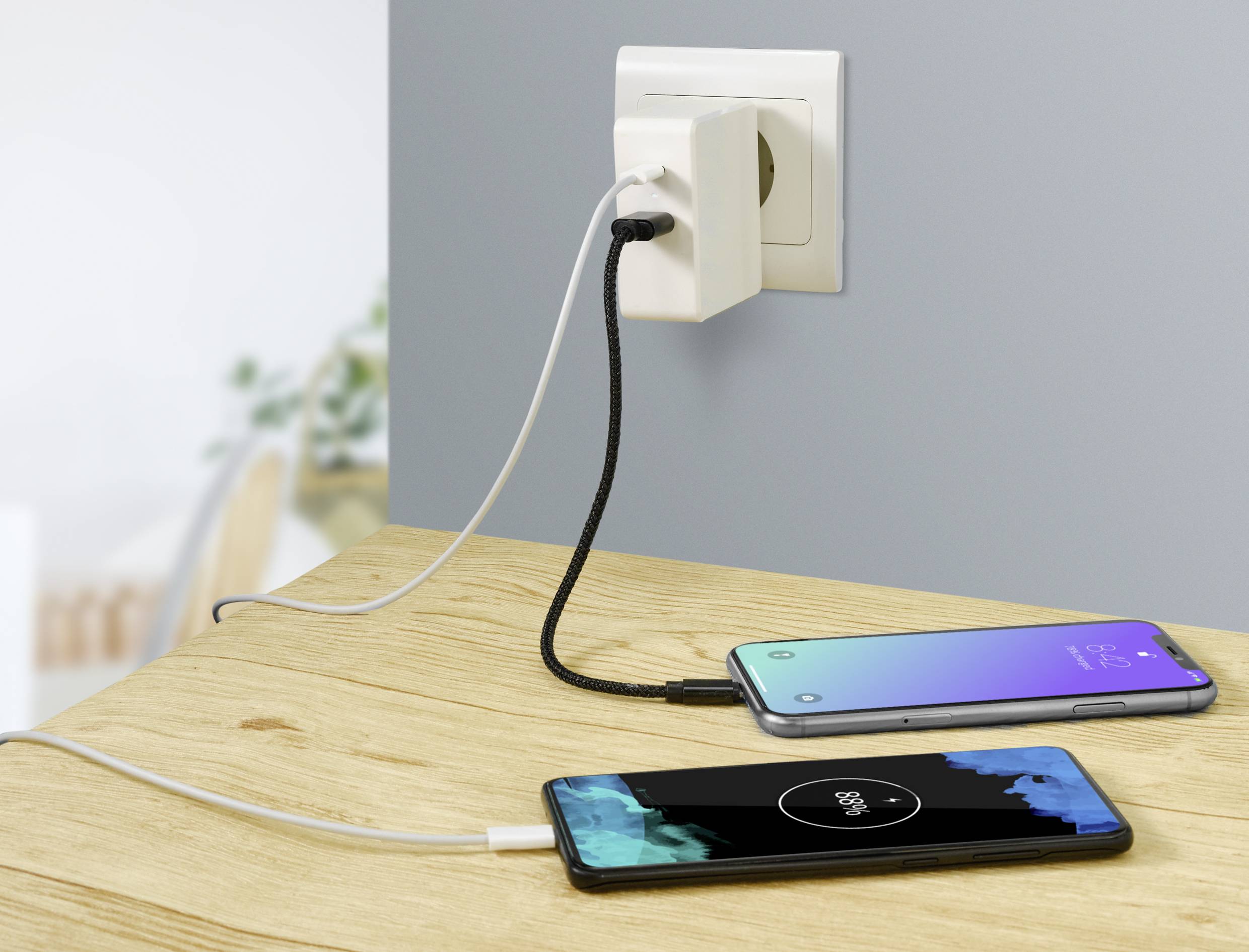 VOLTCRAFT UC-2ACX002 USB-Ladegerät 45 W, 63W Steckdose Ausgangsstrom (max.) 3000mA USB, USB-C® Buchse (Power Delivery) Anzahl