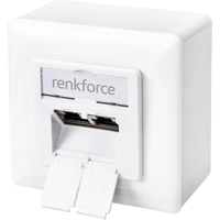 Renkforce Netzwerkdose Aufputz CAT 6 2 Port Reinweiß Renkforce Netzwerkdose Aufputz CAT 6 2 Port Reinweiß
