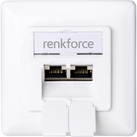 Renkforce Netzwerkdose Aufputz CAT 6 2 Port Reinweiß Renkforce Netzwerkdose Aufputz CAT 6 2 Port Reinweiß